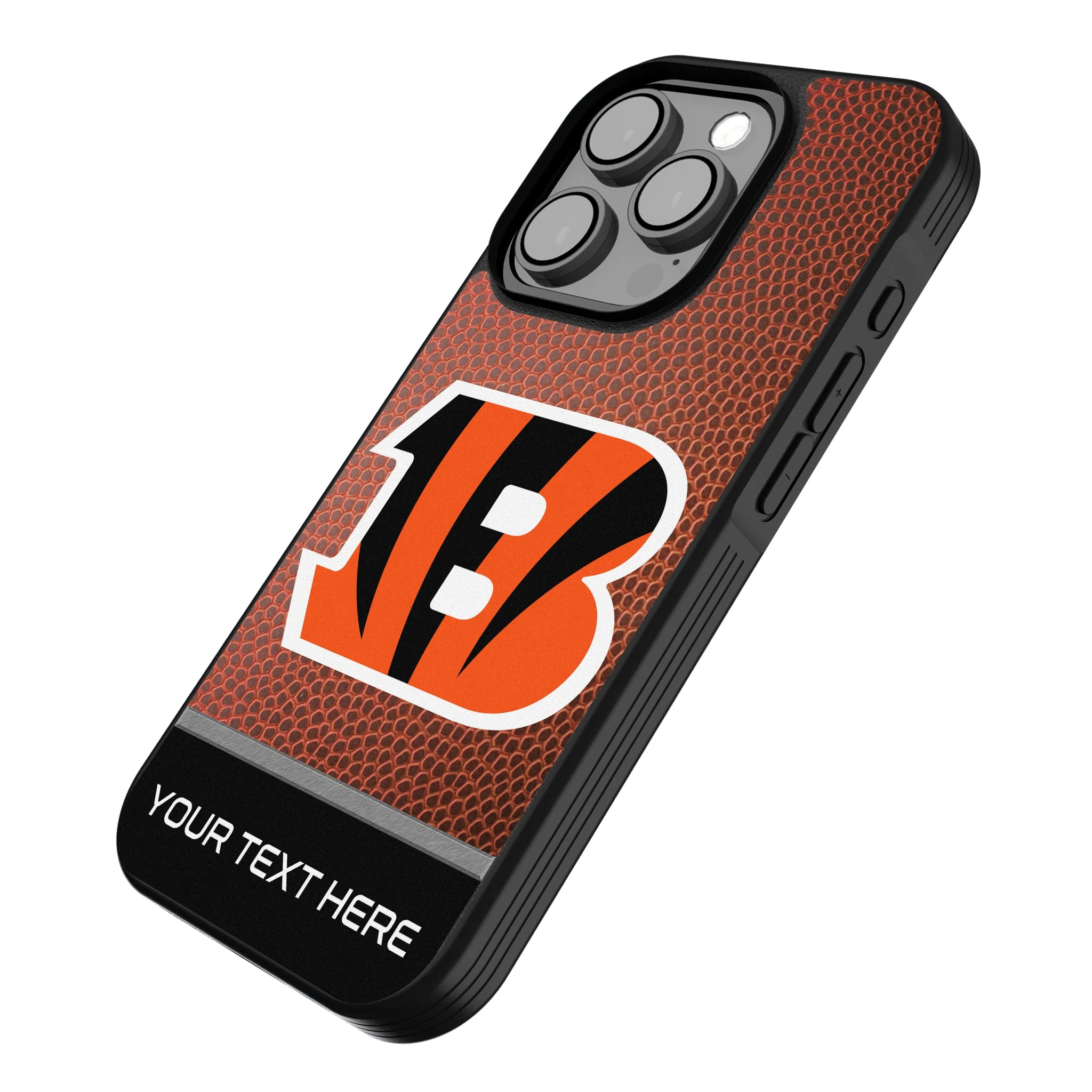 Cincinnati Bengals Personalized Football iPhone Bump Phone Case for Apple iPhone - Isometric View