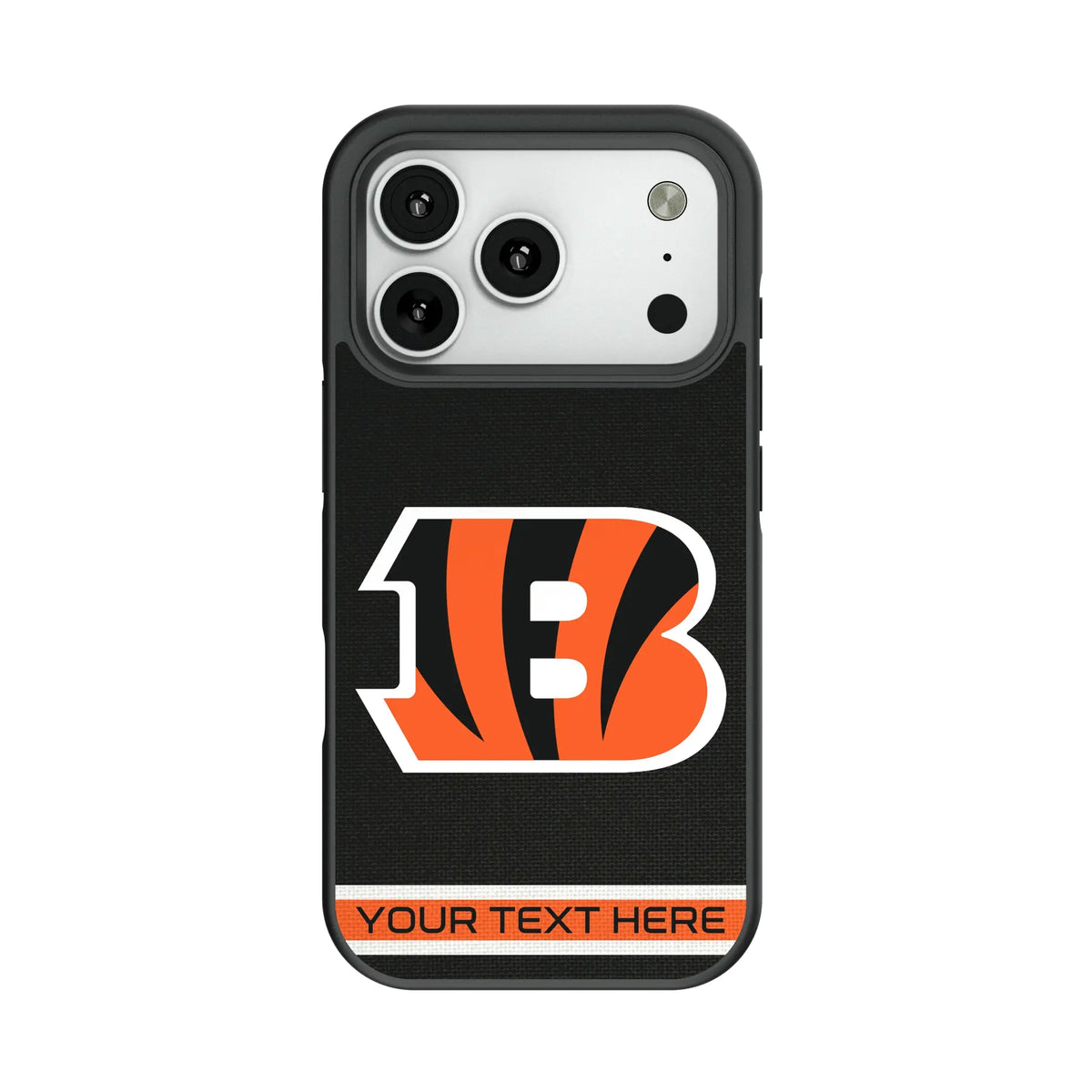 Cincinnati Bengals Personalized Stripe Bump Phone Case for Apple iPhone