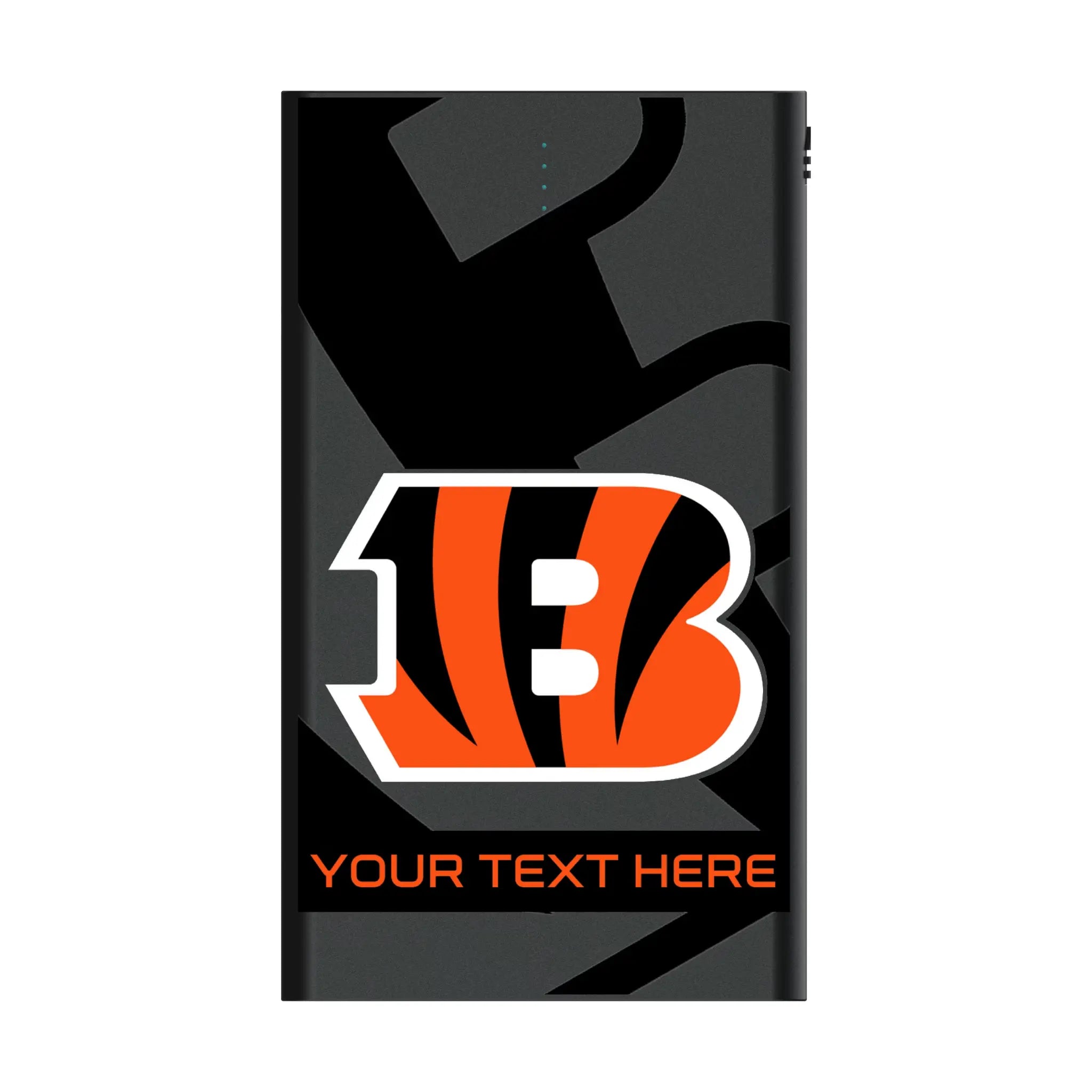 Cincinnati Bengals Personalized Tilt 5000mAh Flat Power Bank