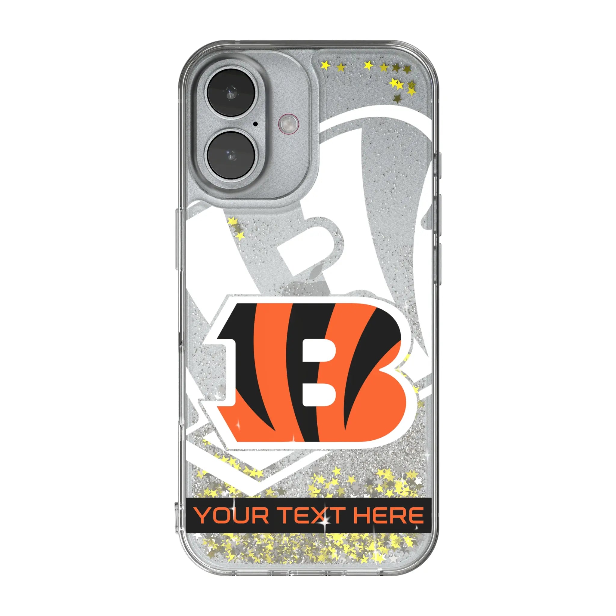 Cincinnati Bengals Personalized Tilt iPhone Glitter Phone Case for Apple iPhone