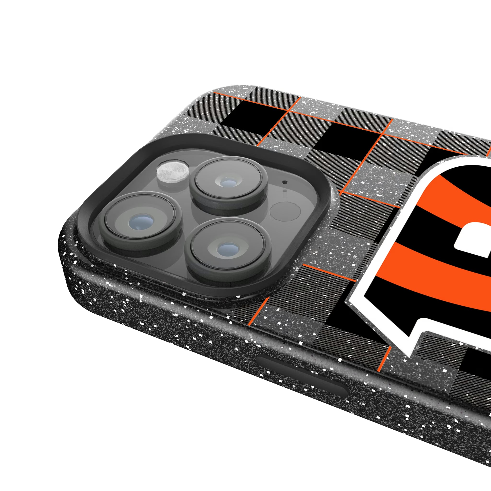 Cincinnati Bengals Plaid iPhone Bling Phone Case for Apple iPhone - Detail