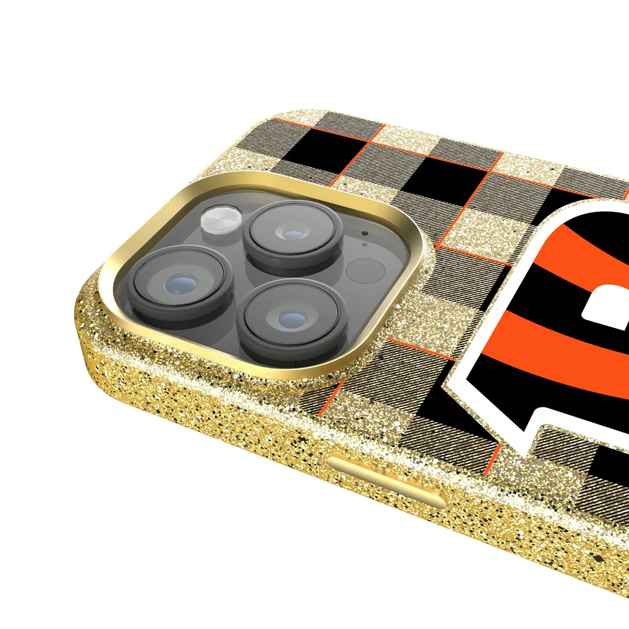 Cincinnati Bengals Plaid iPhone Bling Phone Case for Apple iPhone - Detail