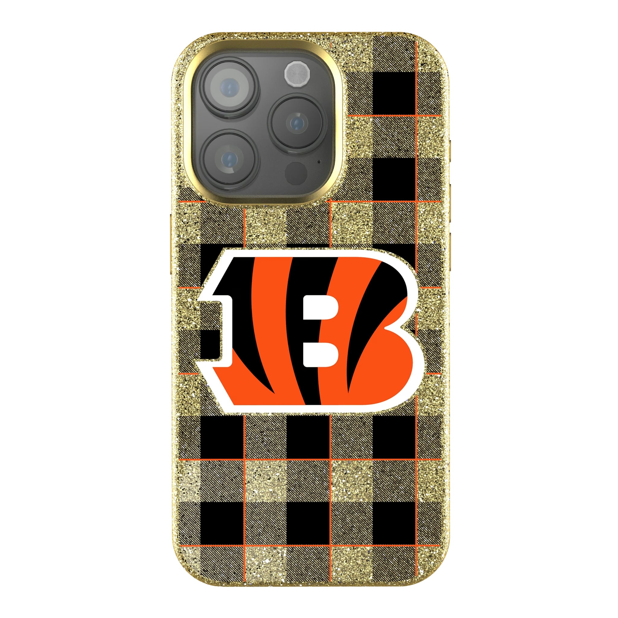Cincinnati Bengals Plaid iPhone Bling Phone Case for Apple iPhone