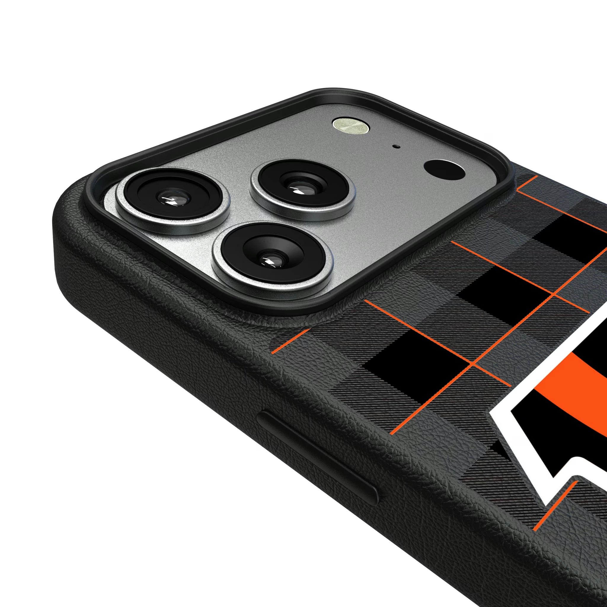 Cincinnati Bengals Plaid iPhone MagSafe Compatible Phone Case for Apple iPhone - Detail#Device_iPhone 17 Pro