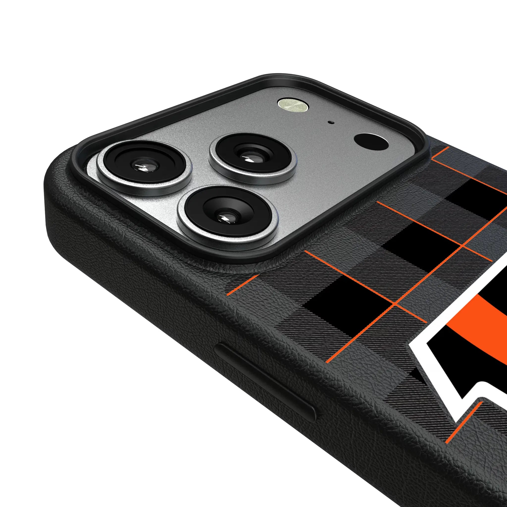 Cincinnati Bengals Plaid iPhone MagSafe Compatible Phone Case for Apple iPhone - Detail#Device_iPhone 17 Pro