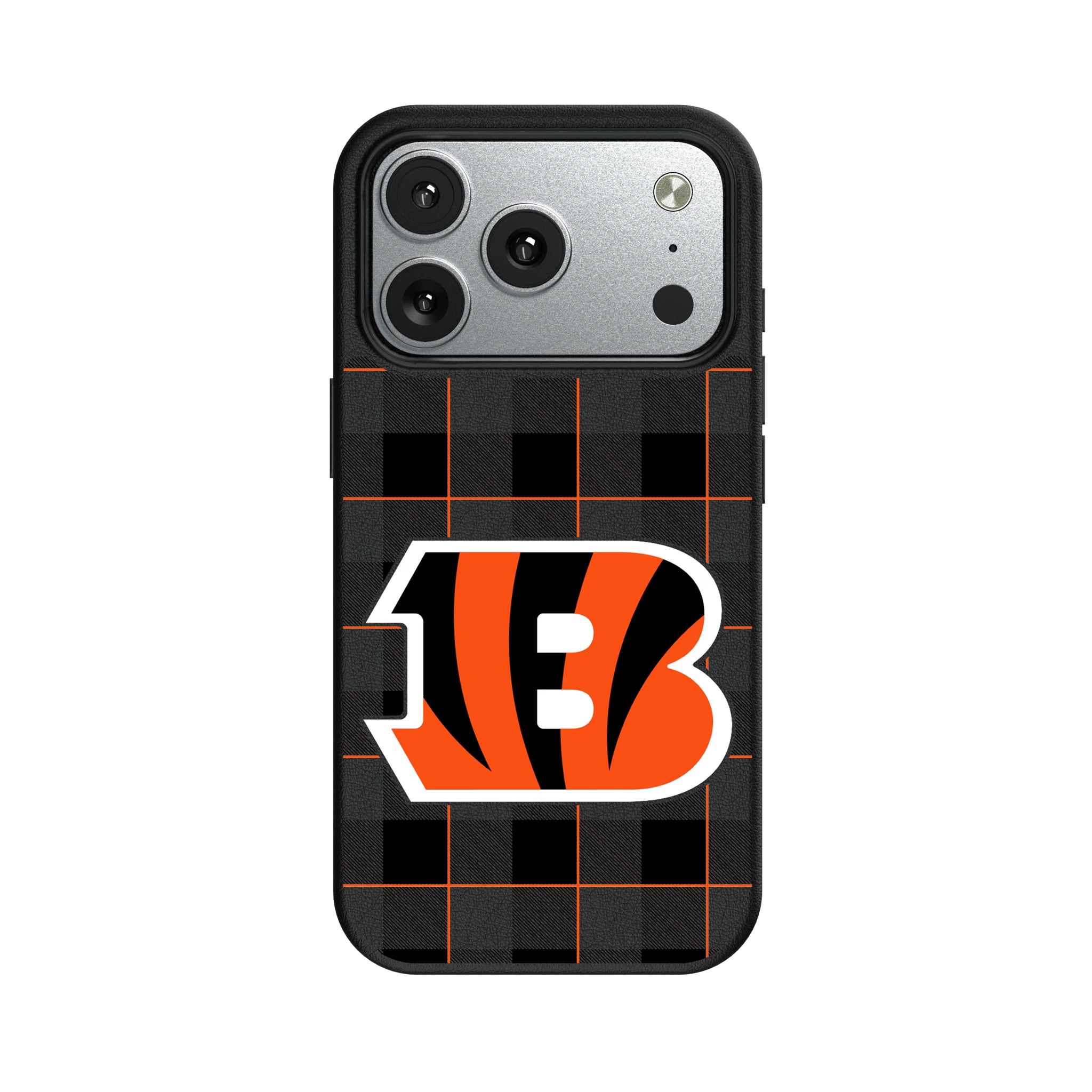 Cincinnati Bengals Plaid iPhone MagSafe Compatible Phone Case for Apple iPhone#Device_iPhone 17 Pro