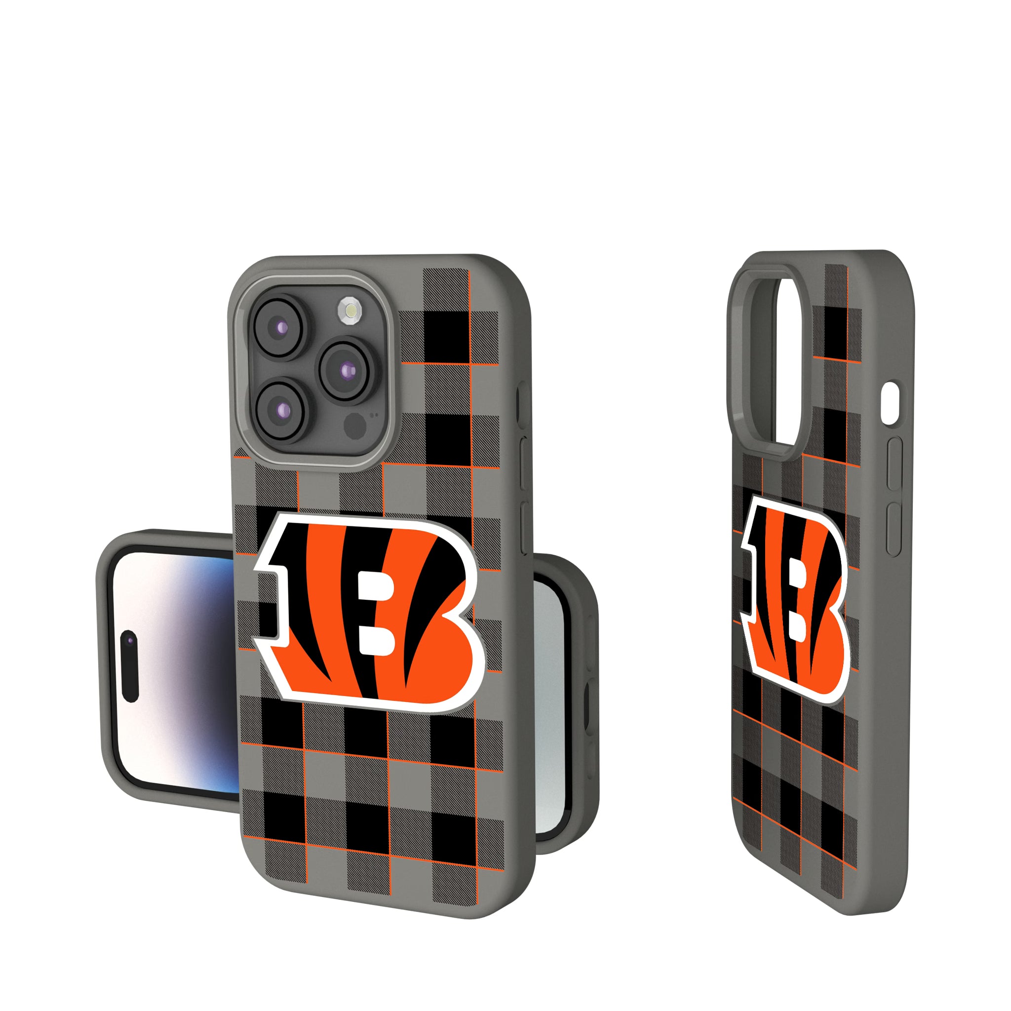 Cincinnati Bengals Plaid iPhone Soft Touch Phone Case for Apple iPhone