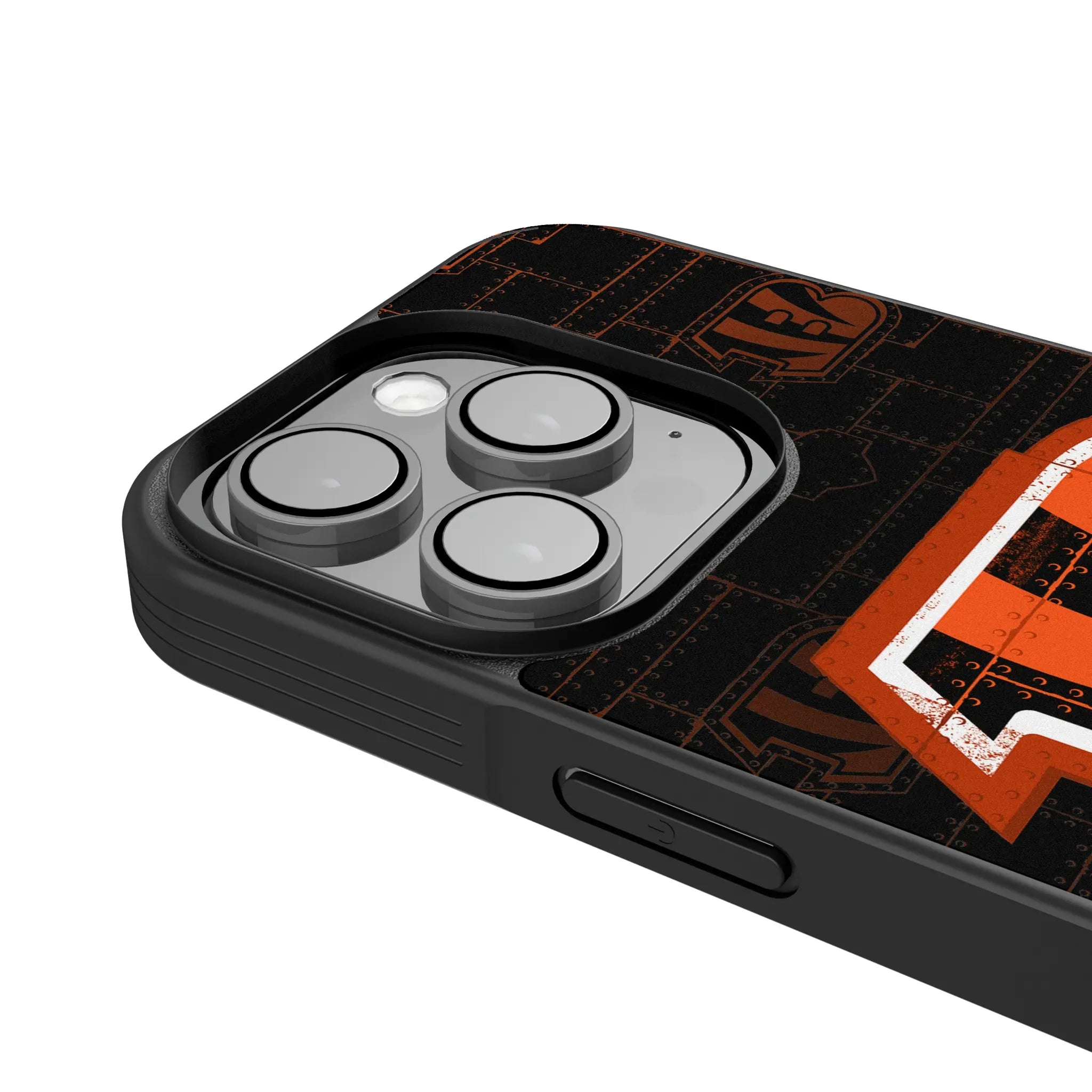 Cincinnati Bengals Rivet iPhone Bump Phone Case for Apple iPhone - Detail#Device_iPhone 15 Pro