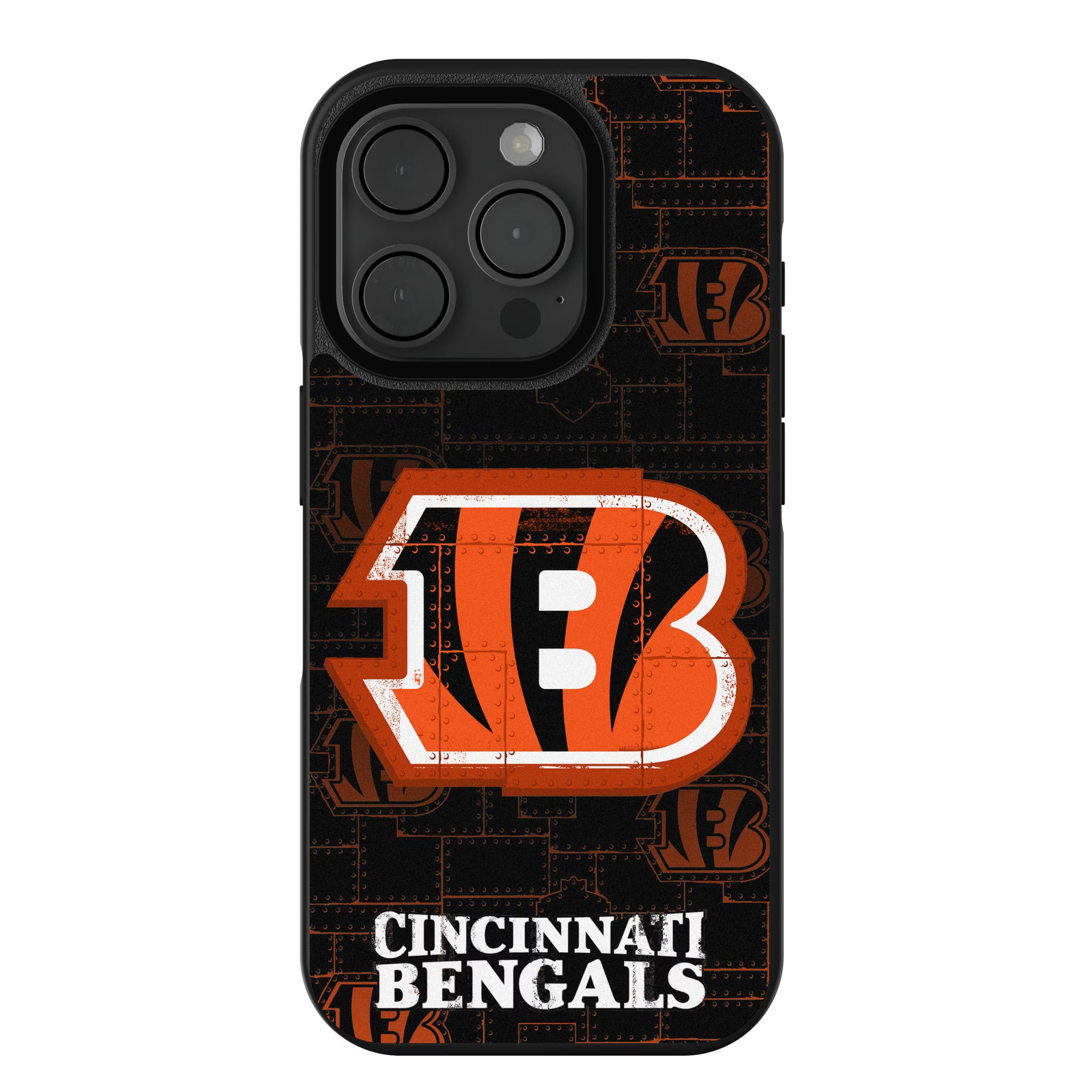 Cincinnati Bengals Rivet iPhone Bump Phone Case for Apple iPhone#Device_iPhone 15 Pro