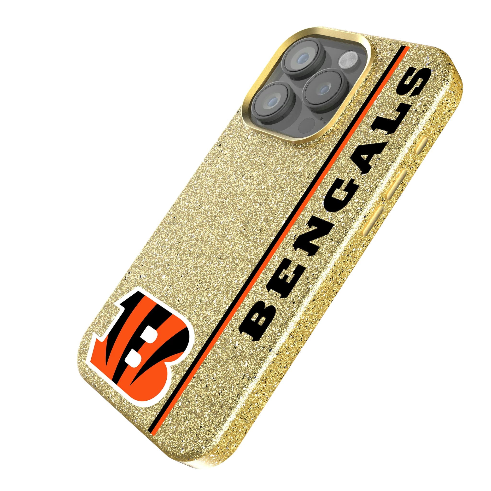 Cincinnati Bengals Sidebar iPhone Bling Phone Case for Apple iPhone - Isometric View