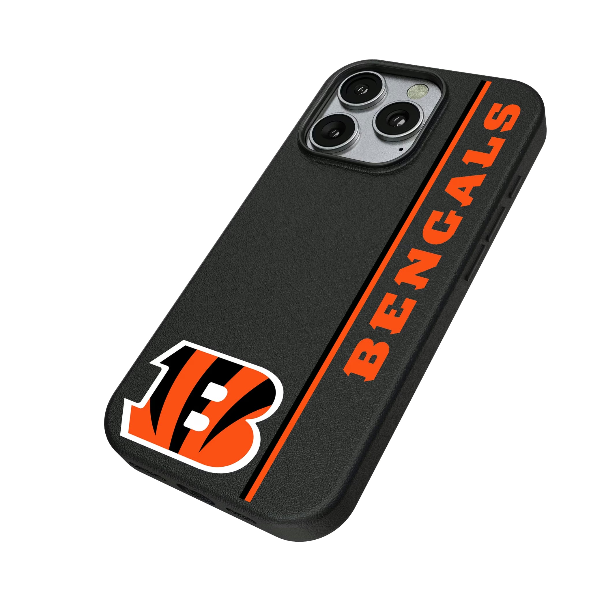 Cincinnati Bengals Sidebar iPhone MagSafe Compatible Phone Case for Apple iPhone - Isometric View