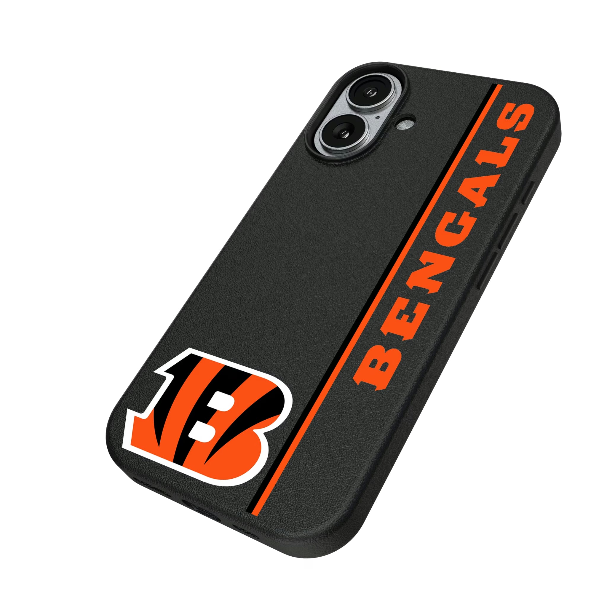 Cincinnati Bengals Sidebar iPhone MagSafe Compatible Phone Case for Apple iPhone - Isometric View#Device_iPhone 17