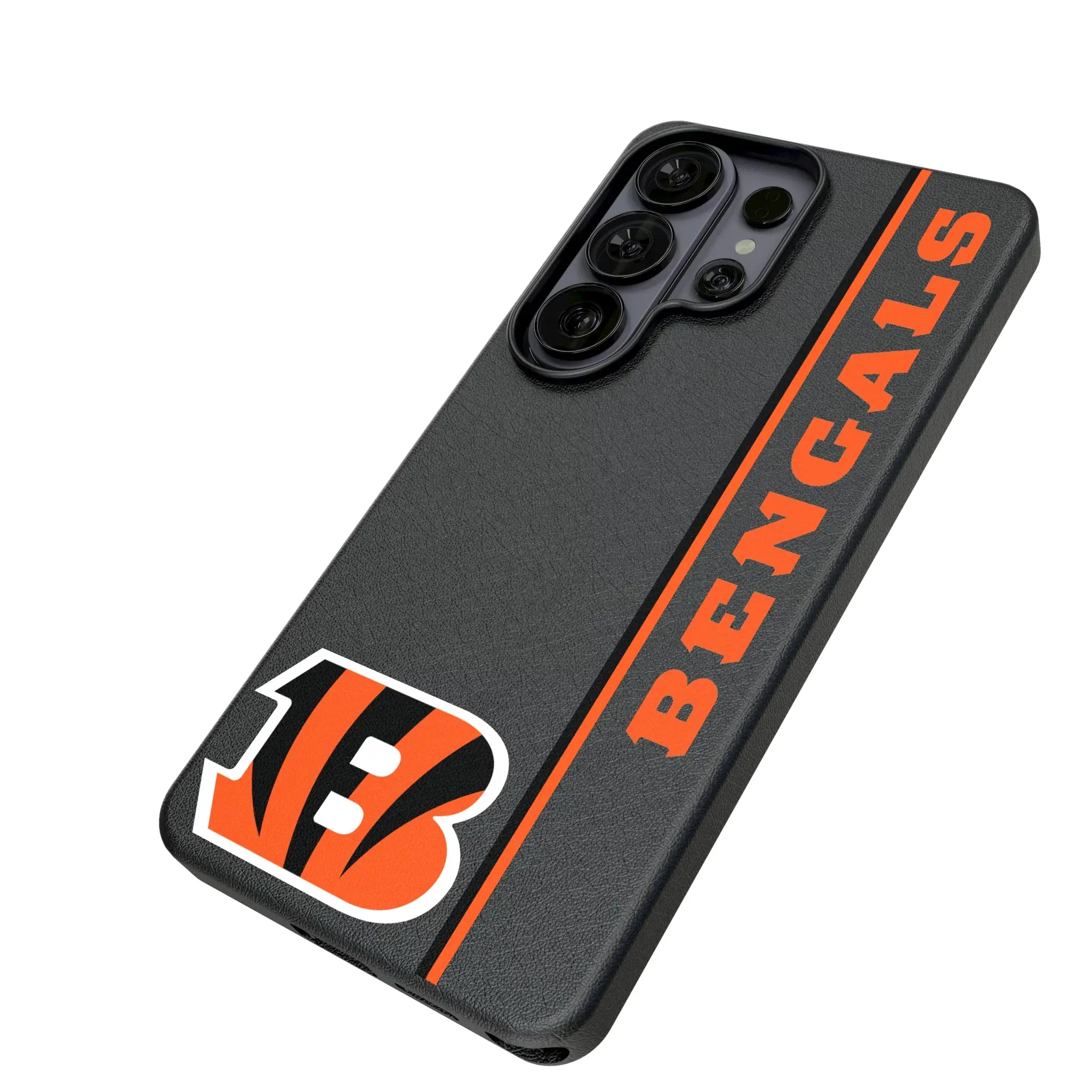 Cincinnati Bengals Sidebar Galaxy MagSafe Compatible Phone Case for Samsung Galaxy - Isometric View#Device_Galaxy S26 Ultra
