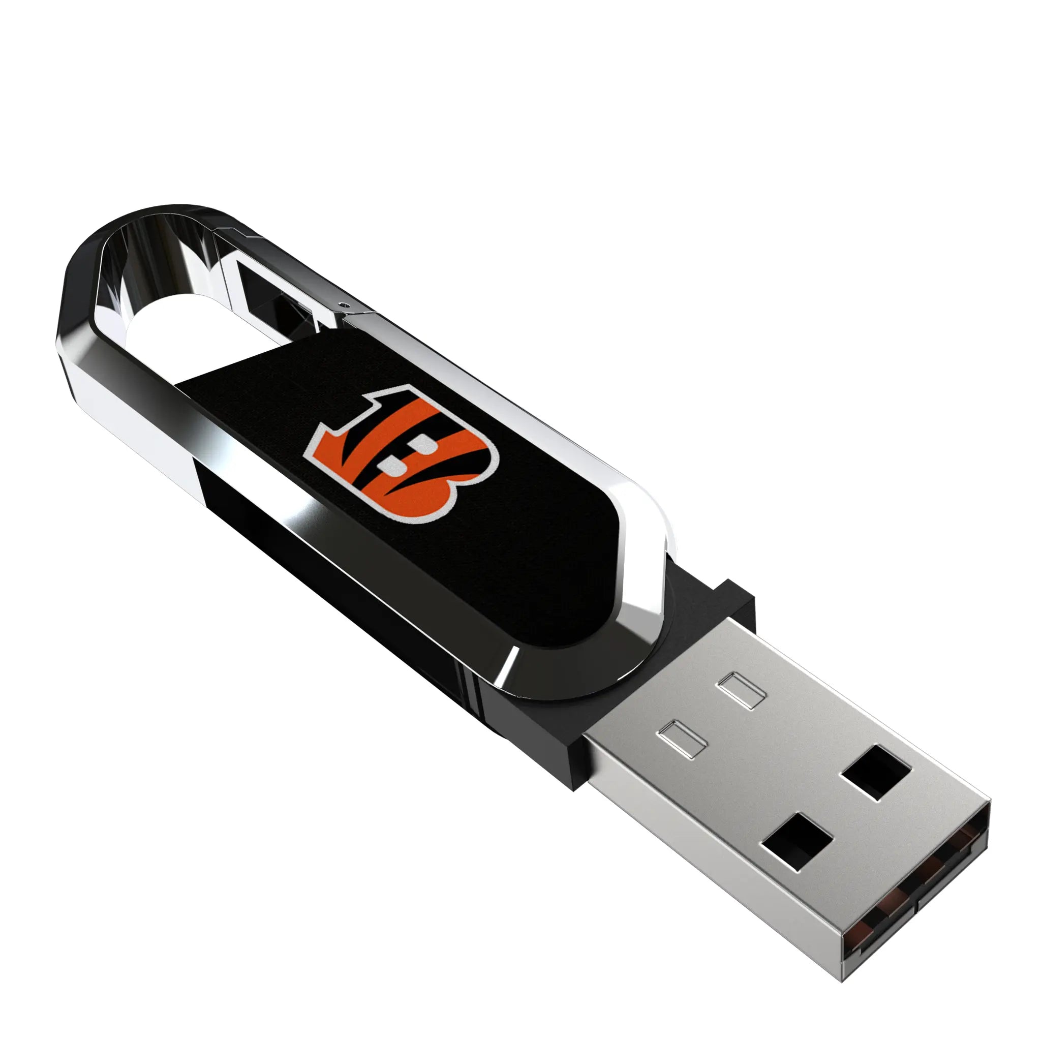 Cincinnati Bengals Solid USB 64GB Clip Style Flash Drive