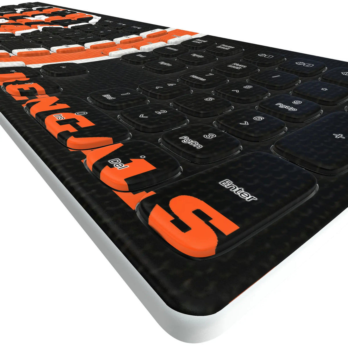 Cincinnati Bengals Stripe KKB605 Curved Wireless Keyboard - Detail
