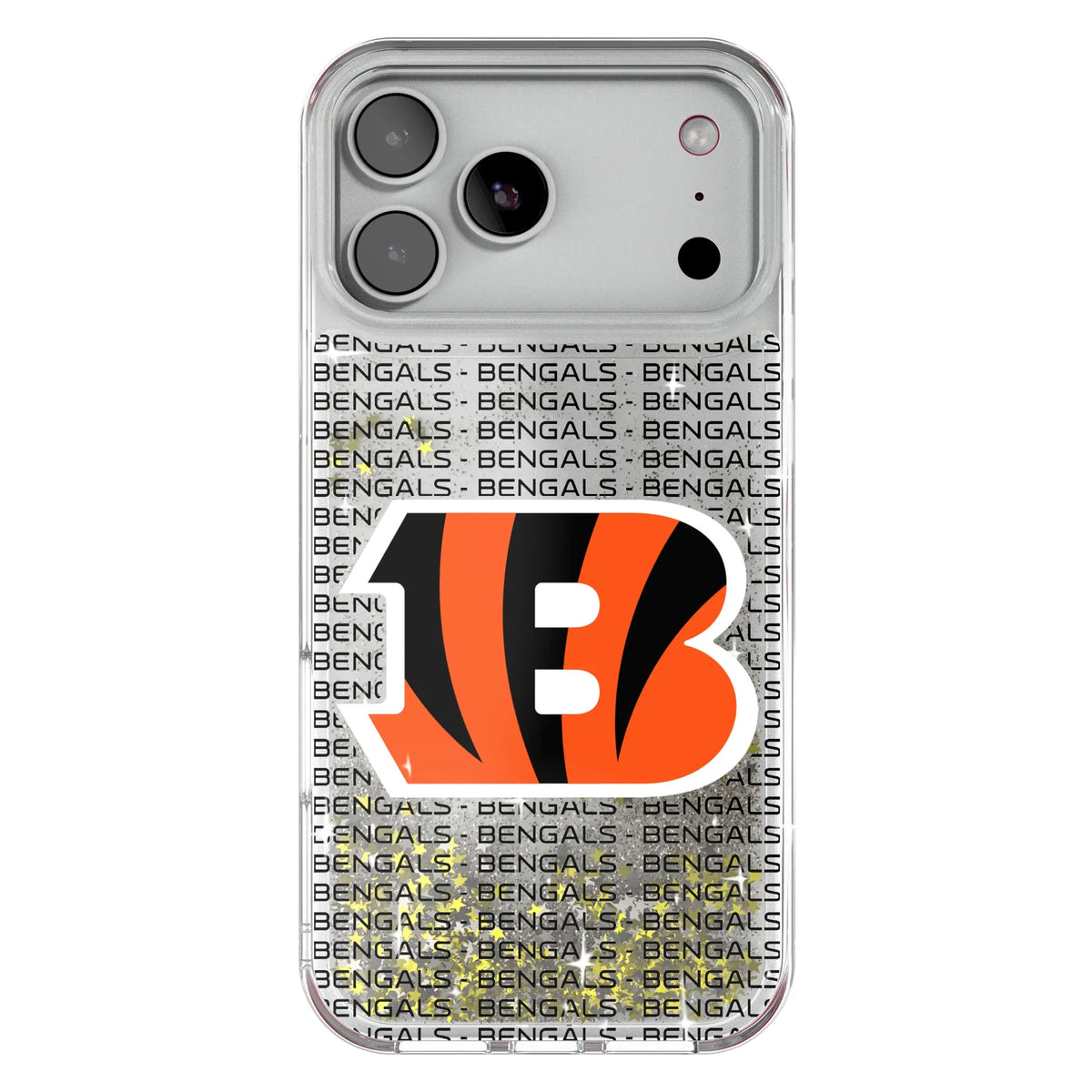 Cincinnati Bengals Text Backdrop Glitter Phone Case for Apple iPhone
