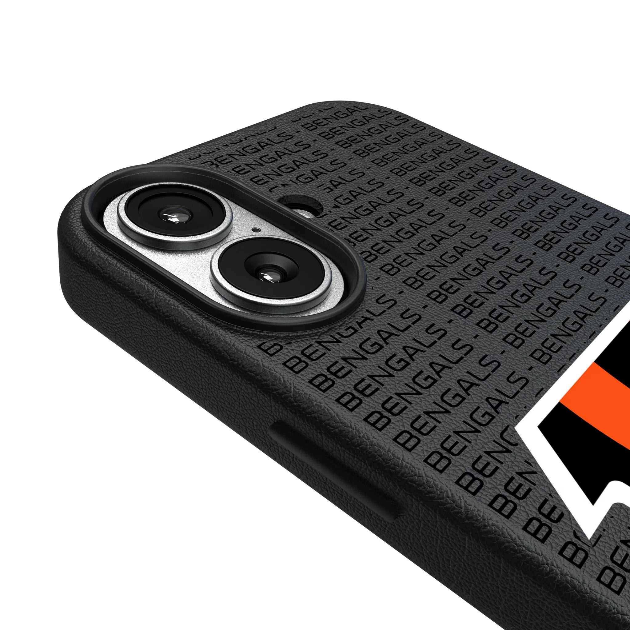 Cincinnati Bengals Text Backdrop iPhone MagSafe Compatible Phone Case for Apple iPhone - Detail#Device_iPhone 17