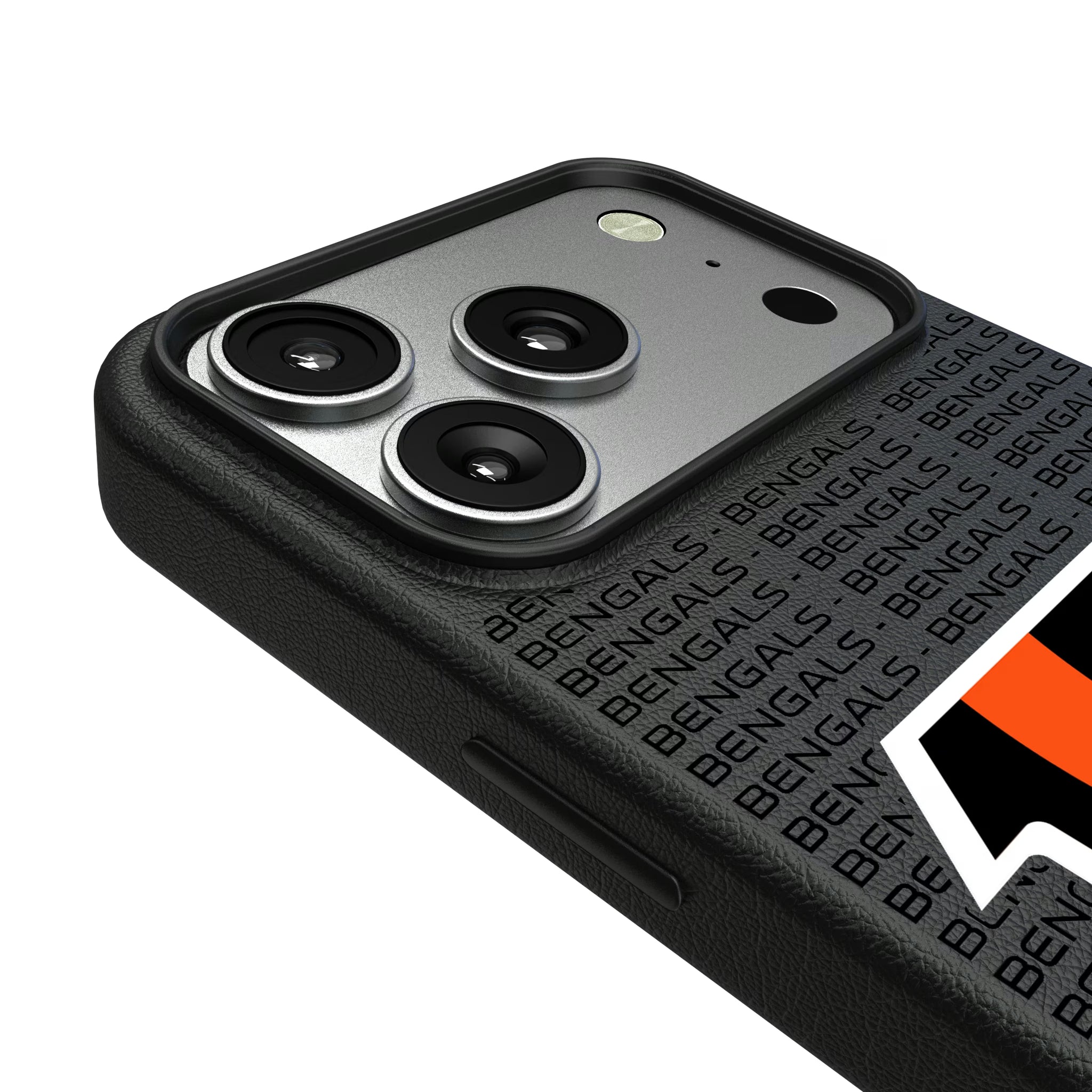 Cincinnati Bengals Text Backdrop iPhone MagSafe Compatible Phone Case for Apple iPhone - Detail#Device_iPhone 17 Pro