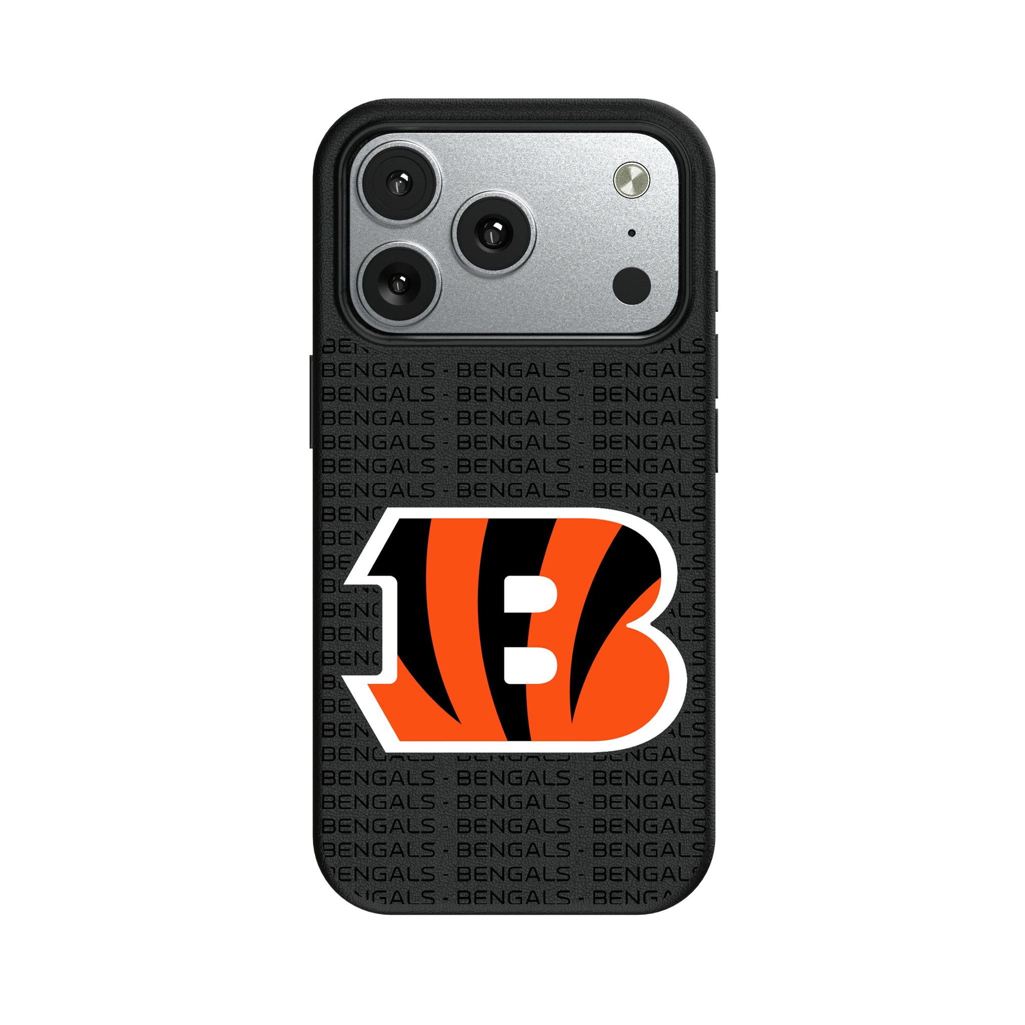 Cincinnati Bengals Text Backdrop iPhone MagSafe Compatible Phone Case for Apple iPhone#Device_iPhone 17 Pro
