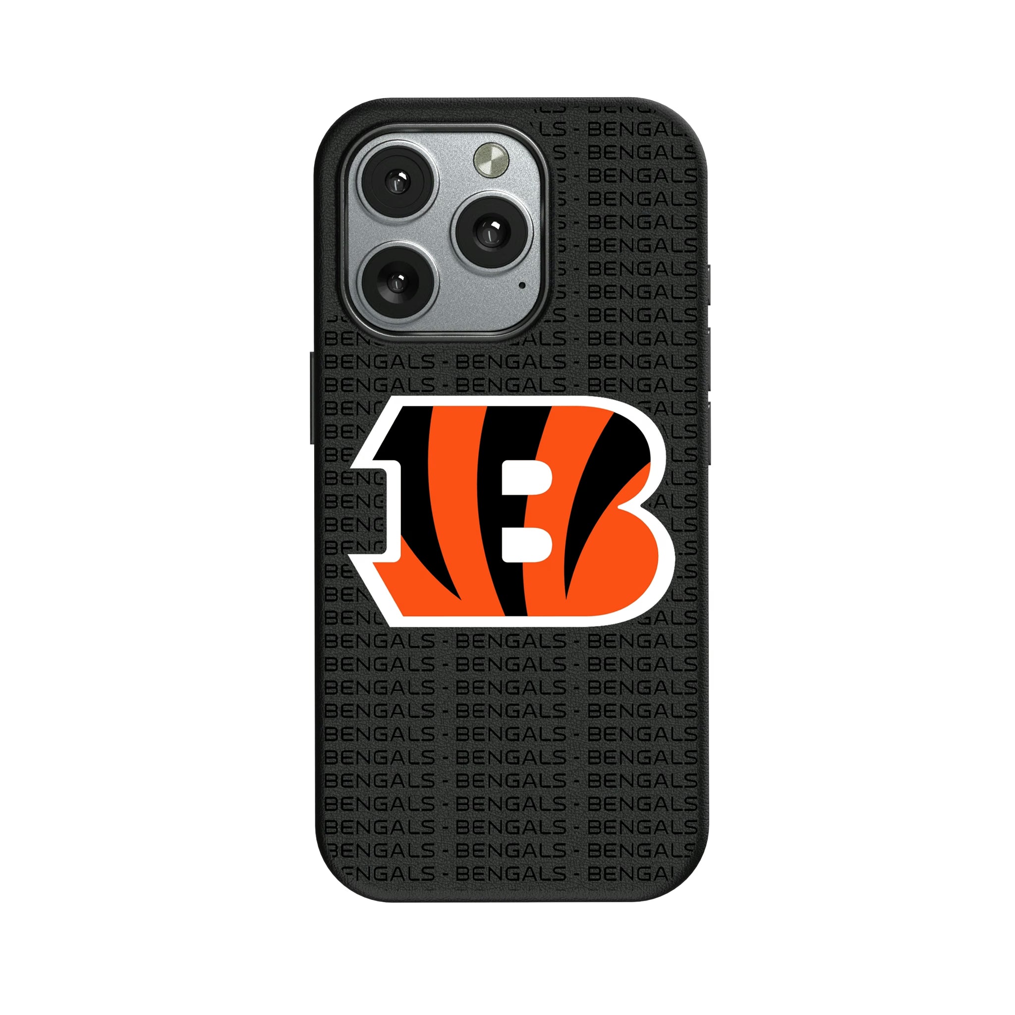 Cincinnati Bengals Text Backdrop iPhone MagSafe Compatible Phone Case for Apple iPhone