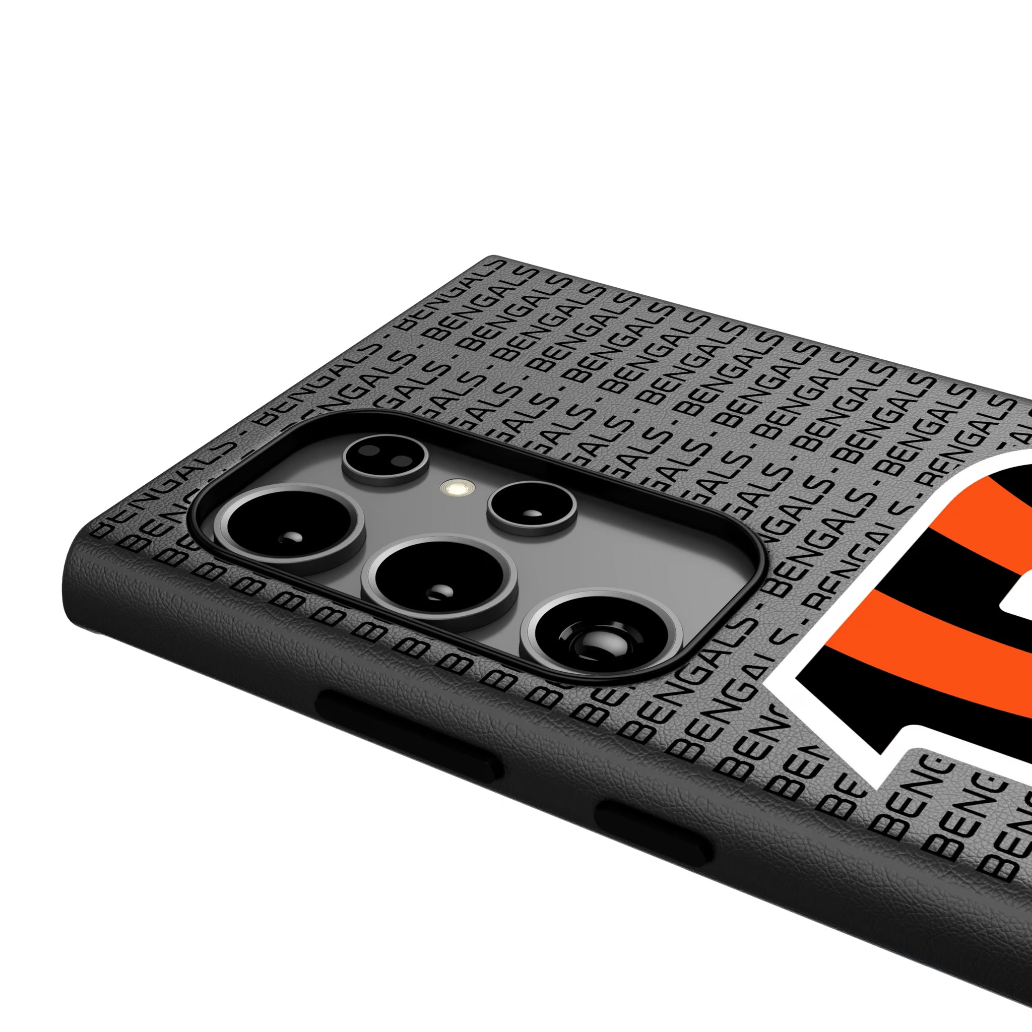 Cincinnati Bengals Text Backdrop Galaxy MagSafe Compatible Phone Case for Samsung Galaxy - Detail
