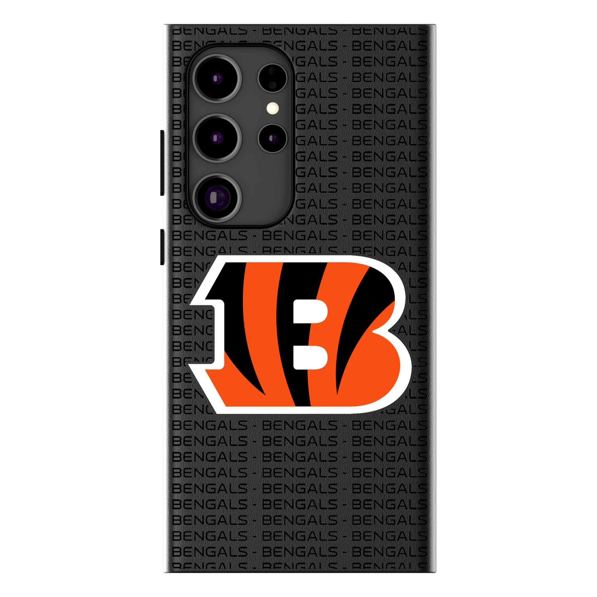 Cincinnati Bengals Text Backdrop Galaxy MagSafe Compatible Phone Case for Samsung Galaxy