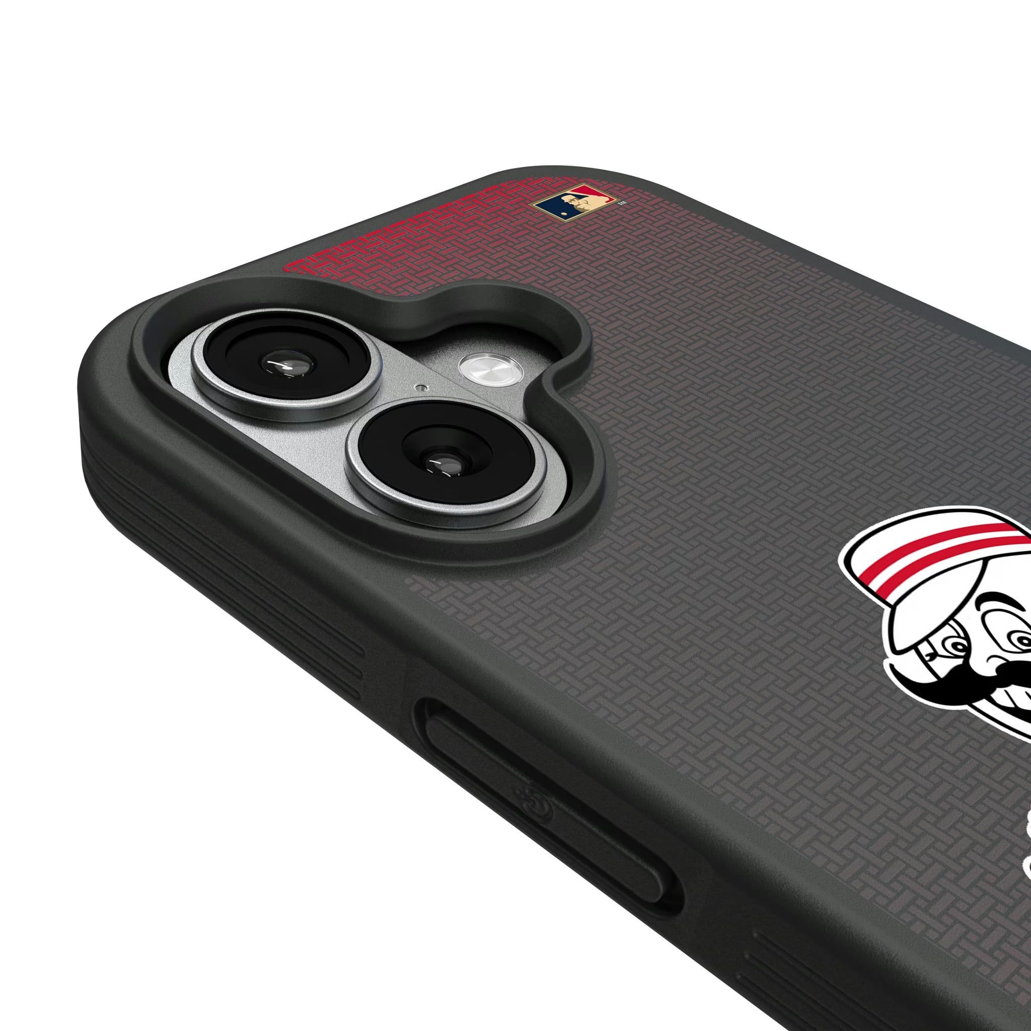 Cincinnati Reds 1953-1967 - Cooperstown Collection Linen iPhone Bump Phone Case for Apple iPhone - Detail#Device_iPhone 17