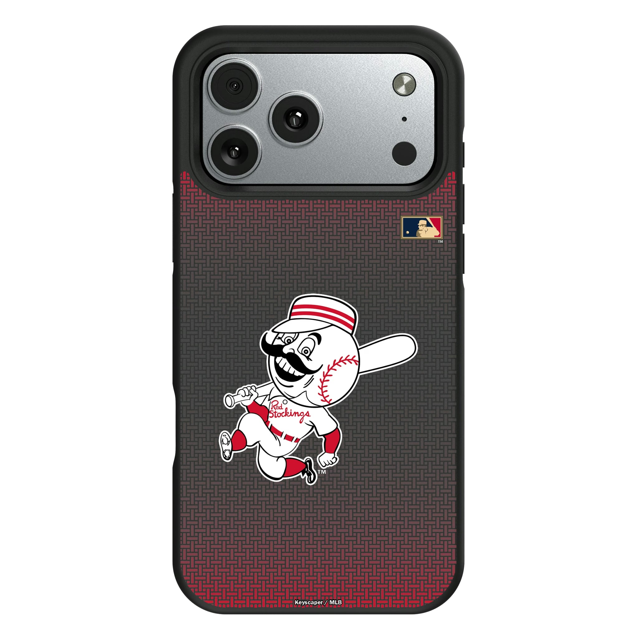 Cincinnati Reds 1953-1967 - Cooperstown Collection Linen iPhone Bump Phone Case for Apple iPhone#Device_iPhone 17 Pro Max