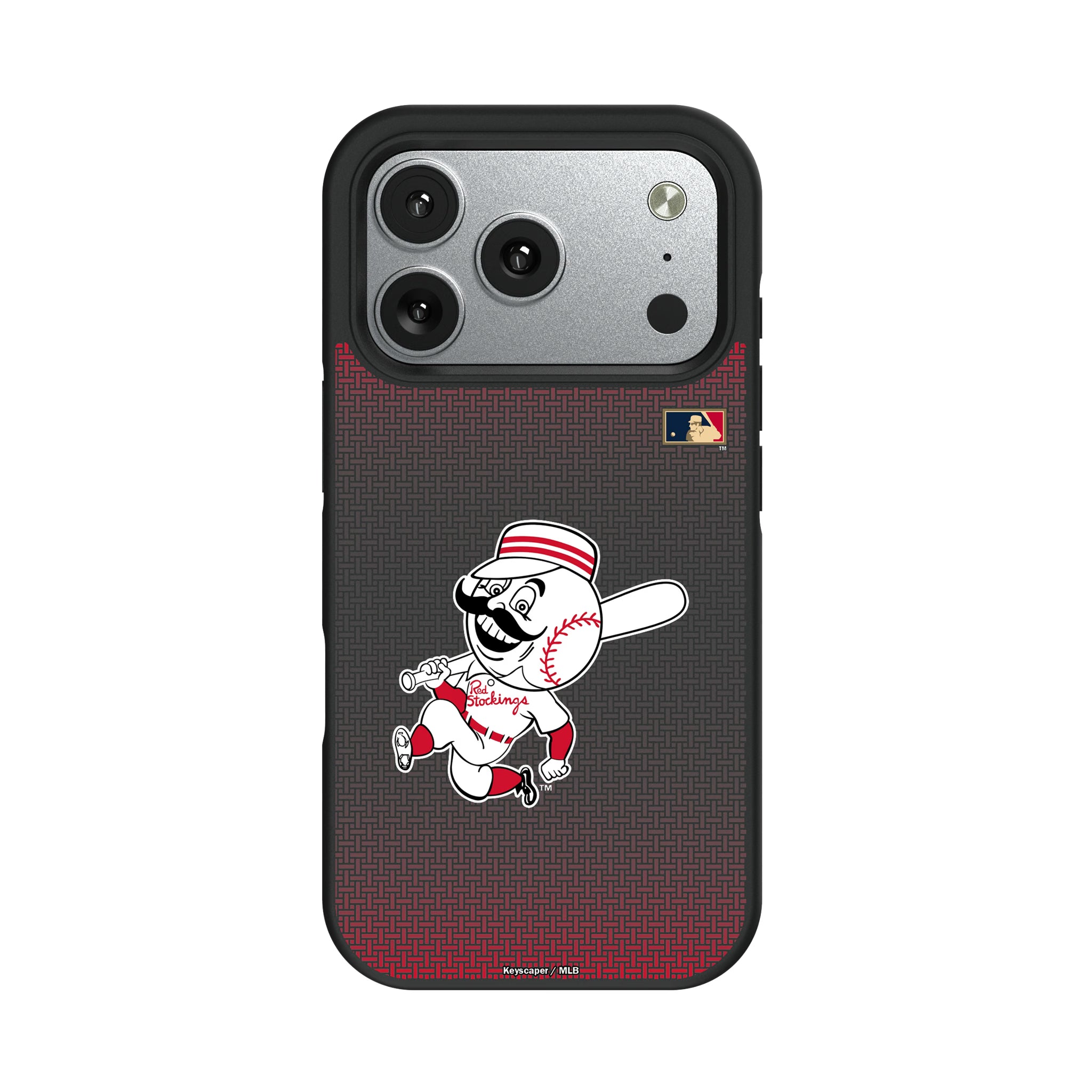 Cincinnati Reds 1953-1967 - Cooperstown Collection Linen iPhone Bump Phone Case for Apple iPhone#Device_iPhone 17 Pro