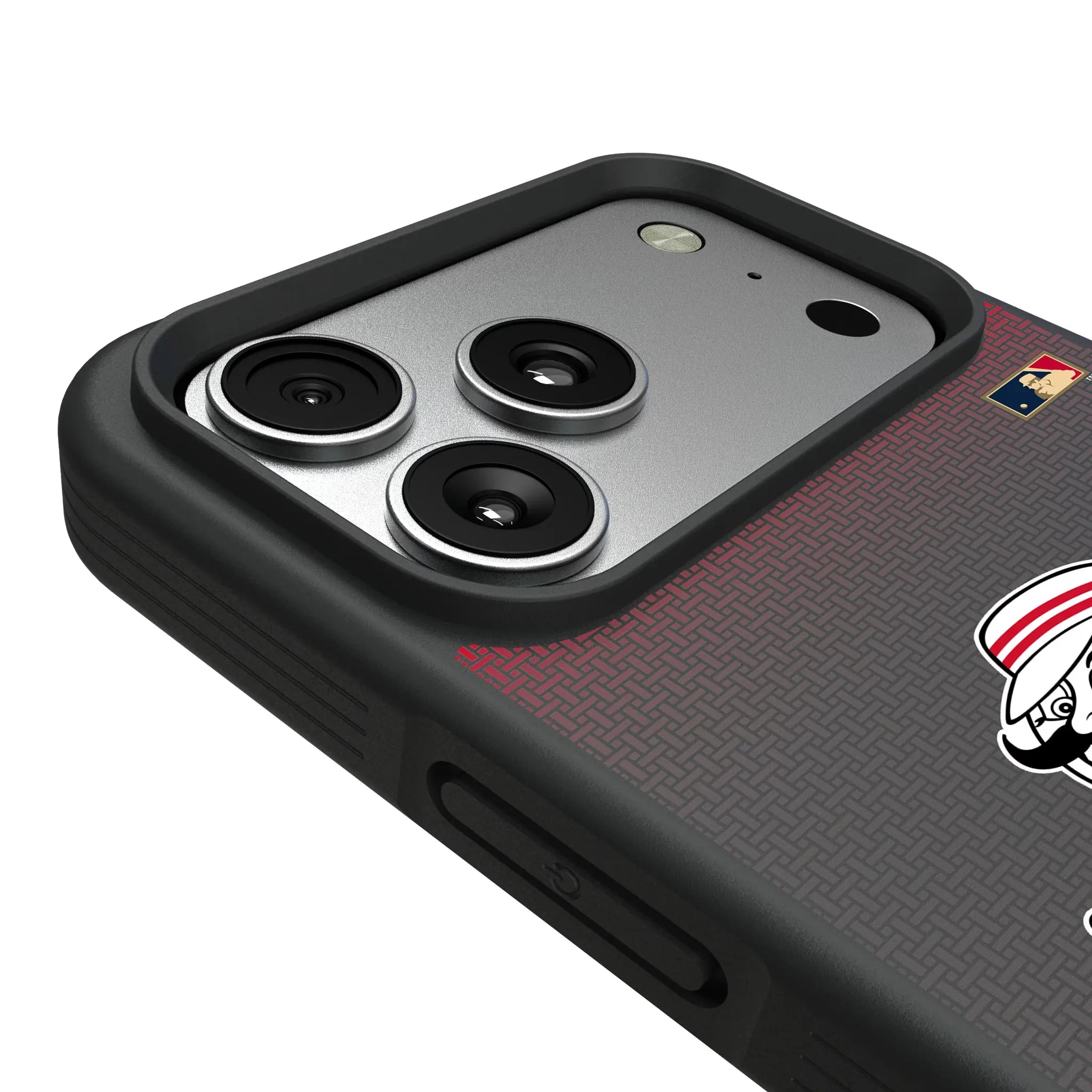 Cincinnati Reds 1953-1967 - Cooperstown Collection Linen iPhone Bump Phone Case for Apple iPhone - Detail#Device_iPhone 17 Pro Max