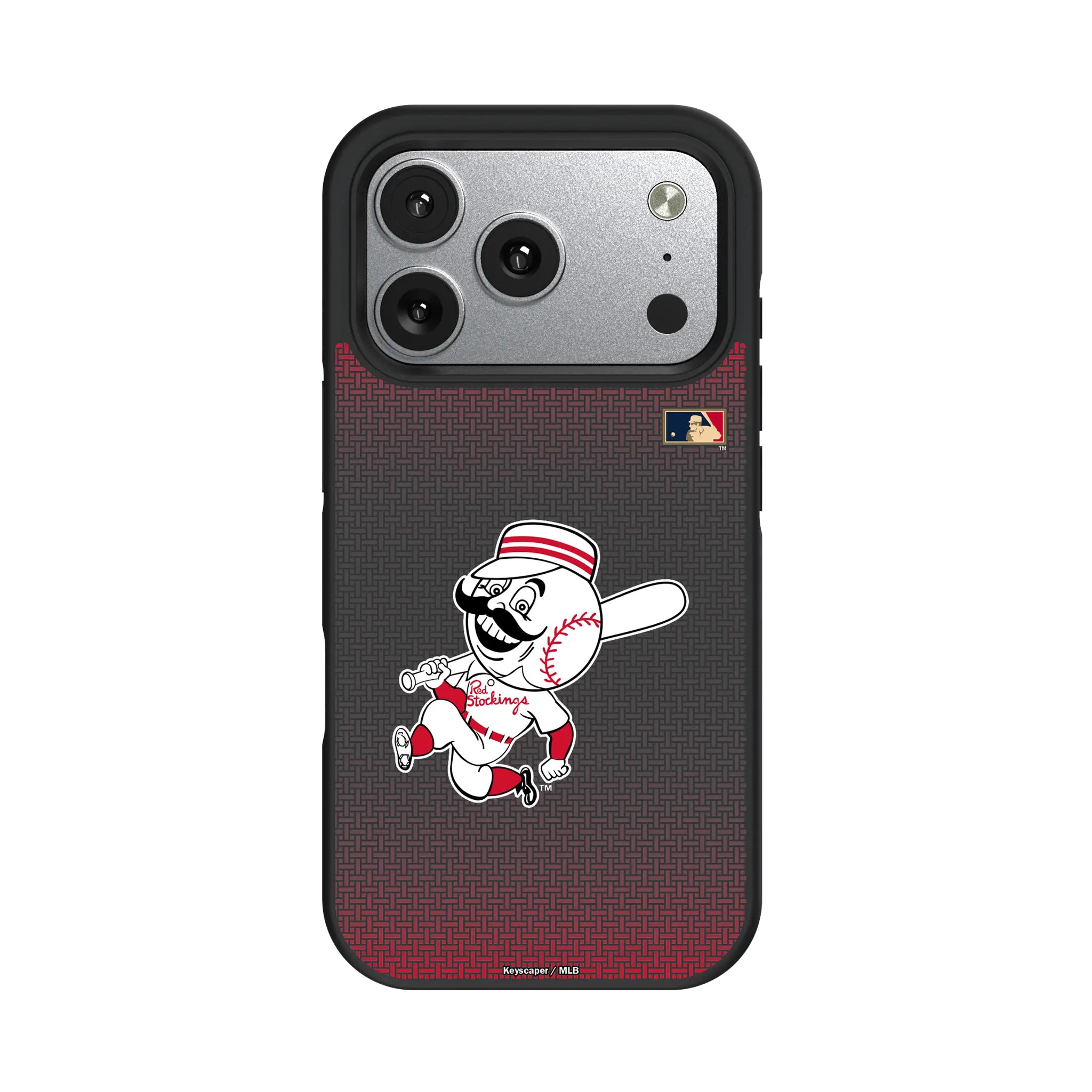Cincinnati Reds 1953-1967 - Cooperstown Collection Linen iPhone Bump Phone Case for Apple iPhone#Device_iPhone 17 Pro