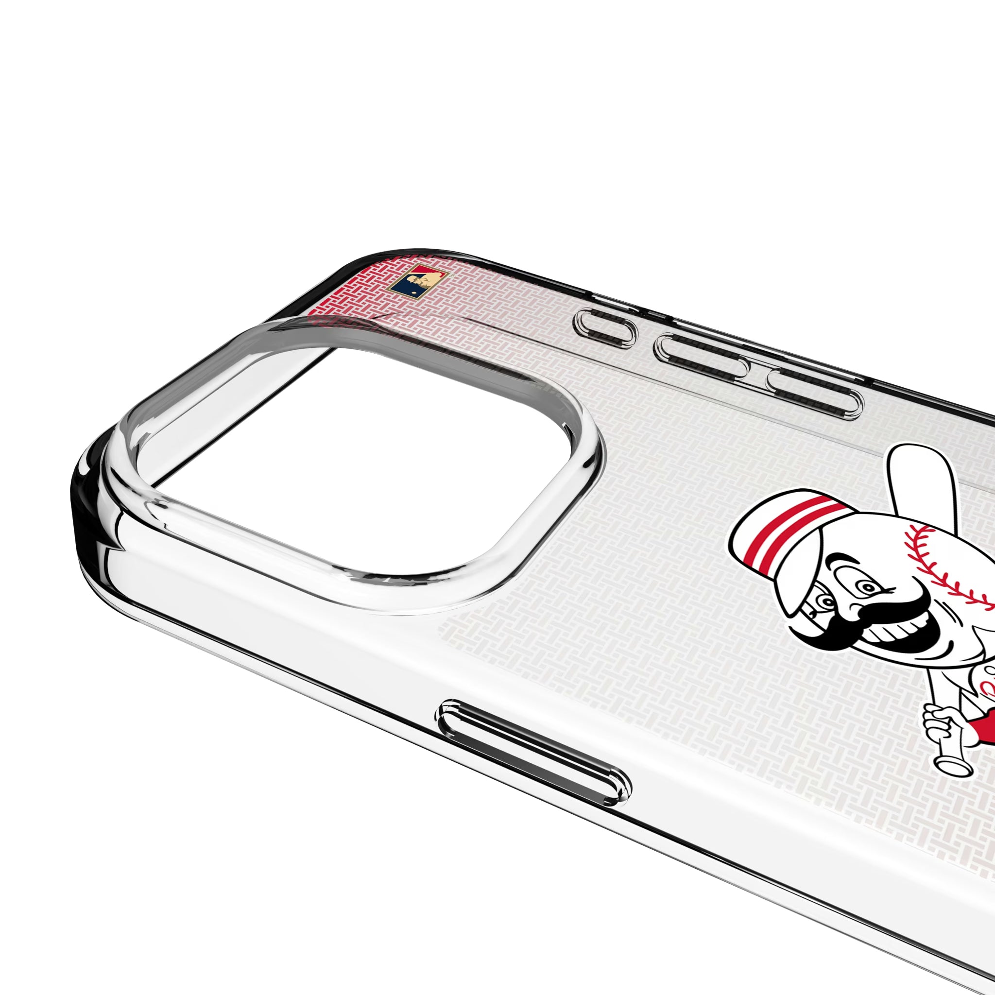 Cincinnati Reds 1953-1967 - Cooperstown Collection Linen iPhone Clear Phone Case for Apple iPhone - Detail