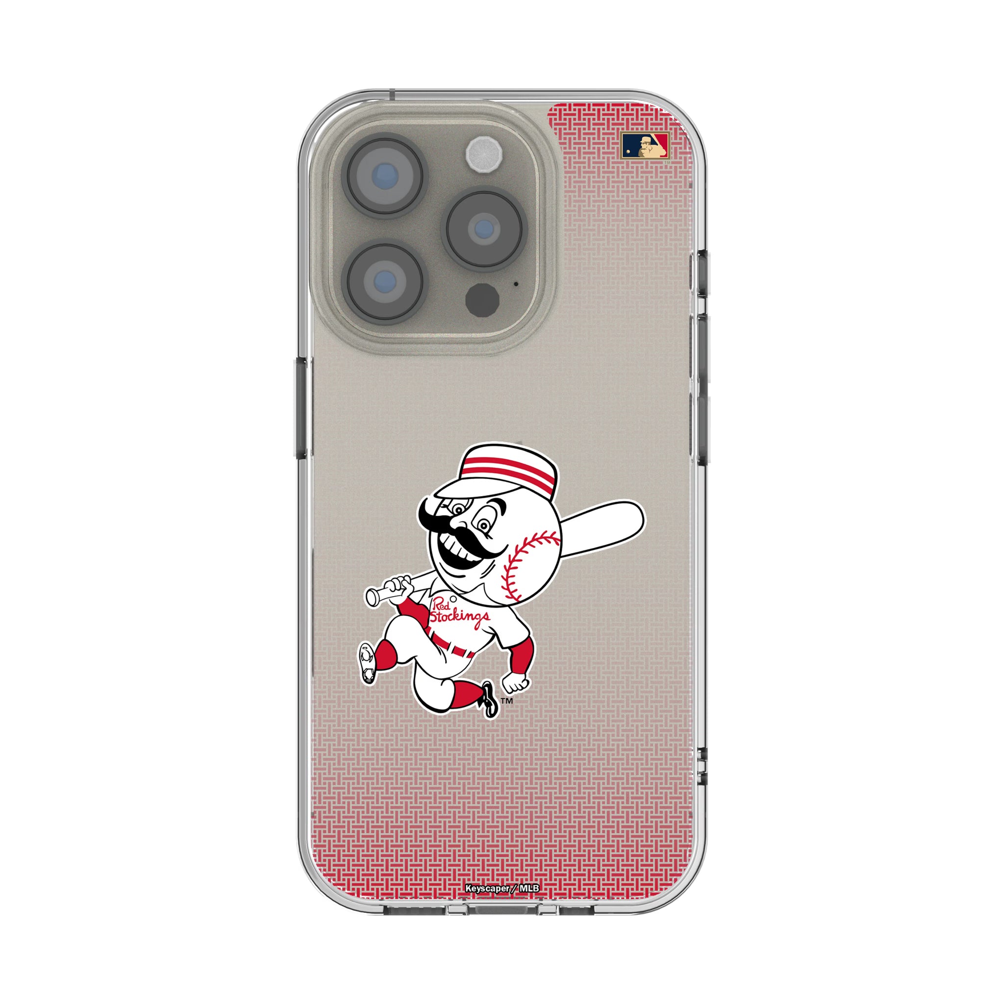 Cincinnati Reds 1953-1967 - Cooperstown Collection Linen iPhone Clear Phone Case for Apple iPhone