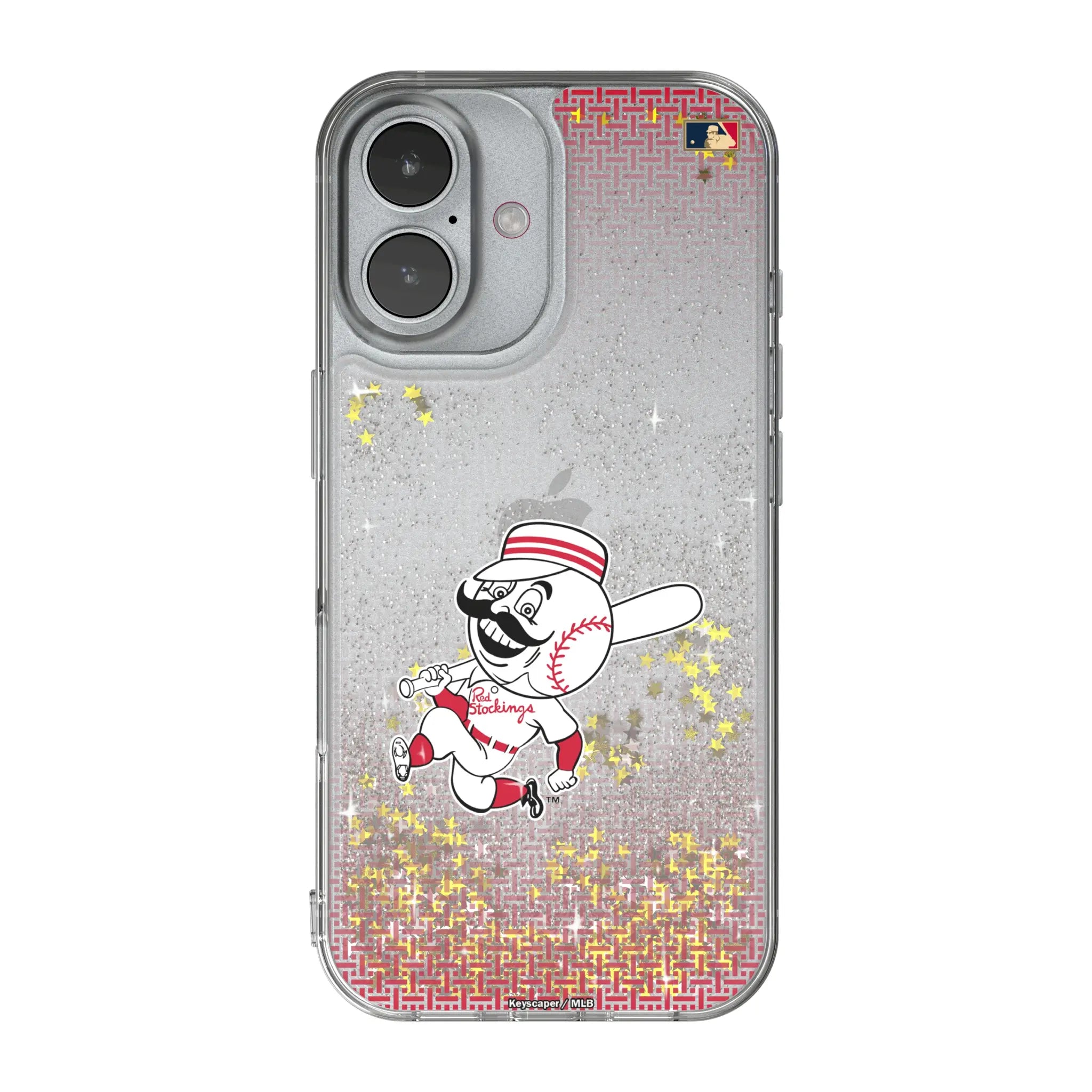 Cincinnati Reds 1953-1967 - Cooperstown Collection Linen iPhone Glitter Phone Case for Apple iPhone