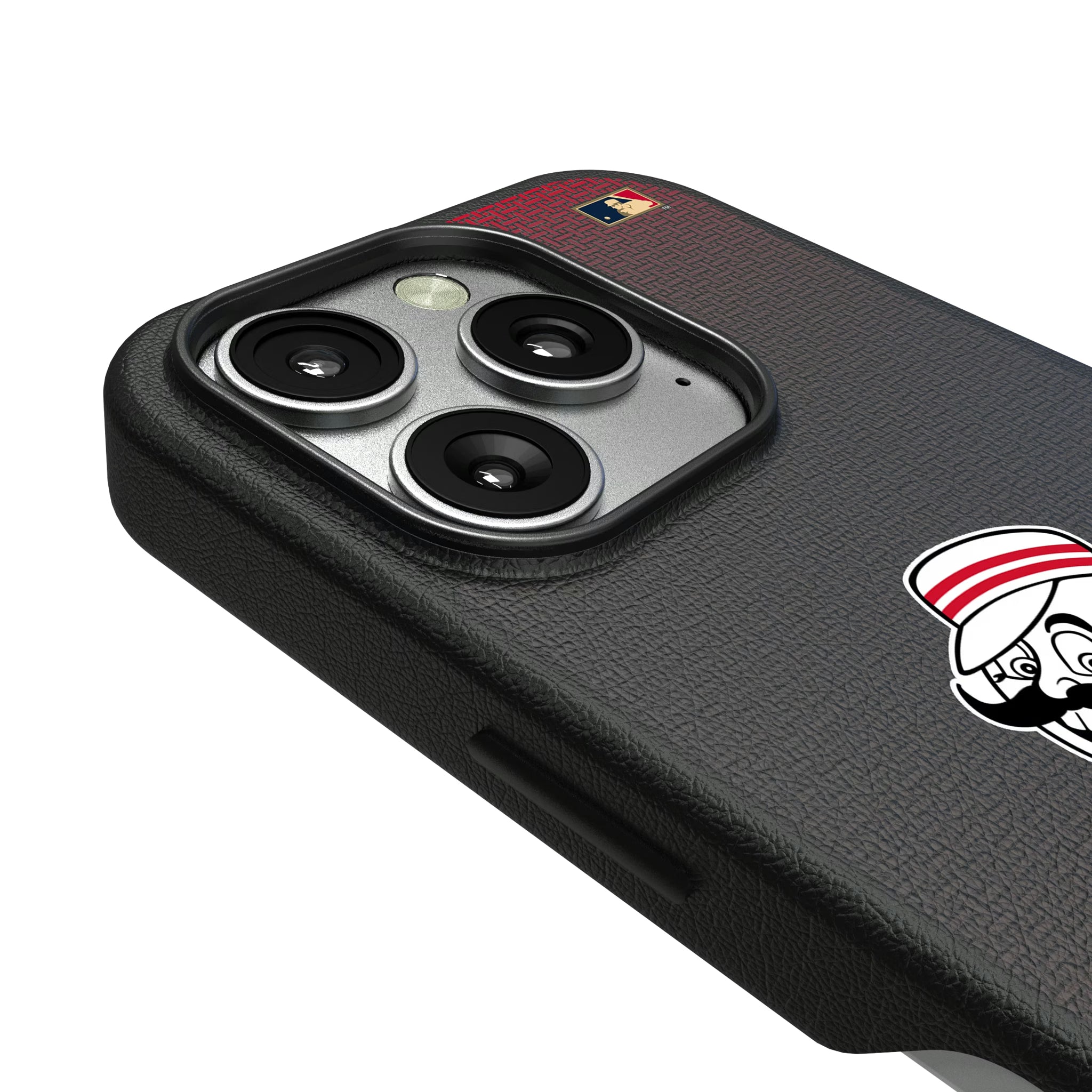 Cincinnati Reds 1953-1967 - Cooperstown Collection Linen iPhone MagSafe Compatible Phone Case for Apple iPhone - Detail