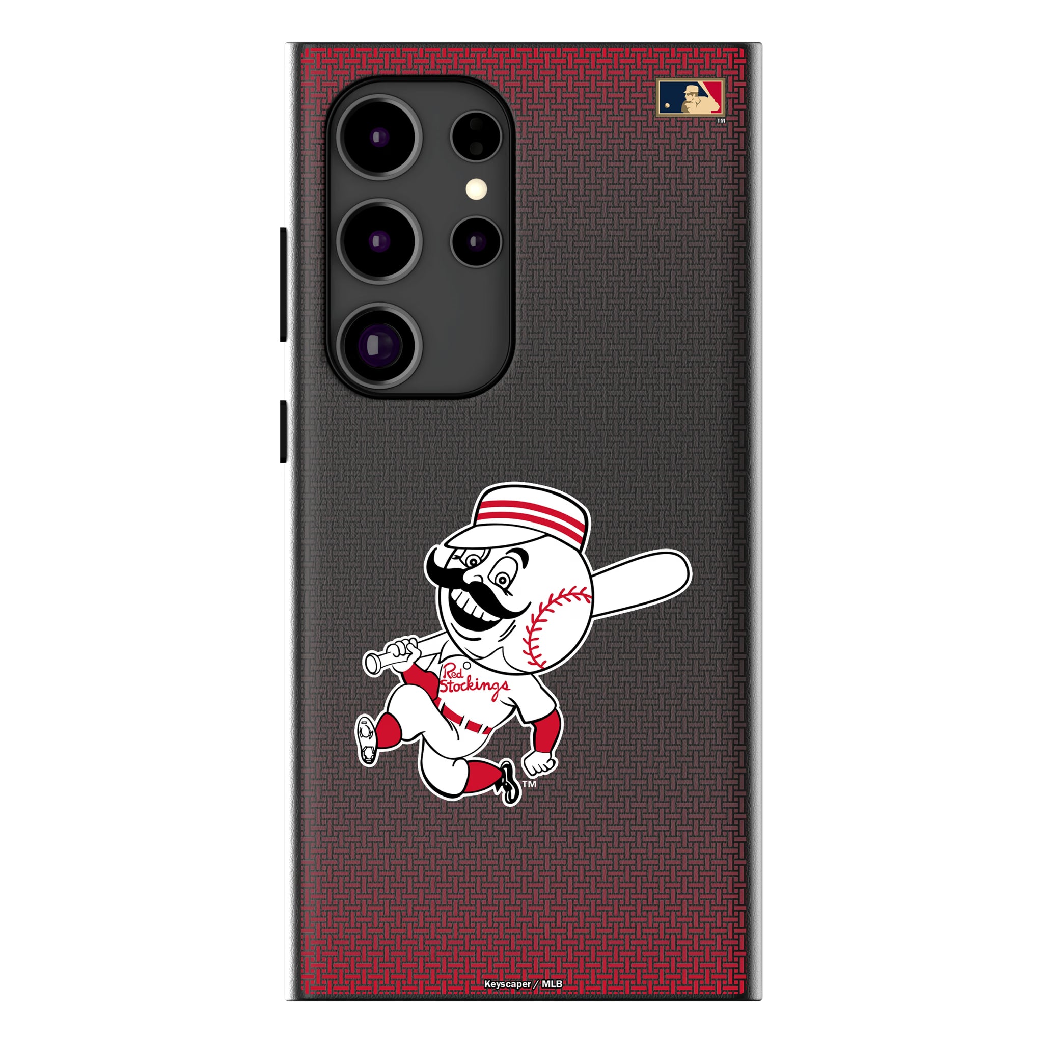Cincinnati Reds 1953-1967 - Cooperstown Collection Linen Galaxy MagSafe Compatible Phone Case for Samsung Galaxy