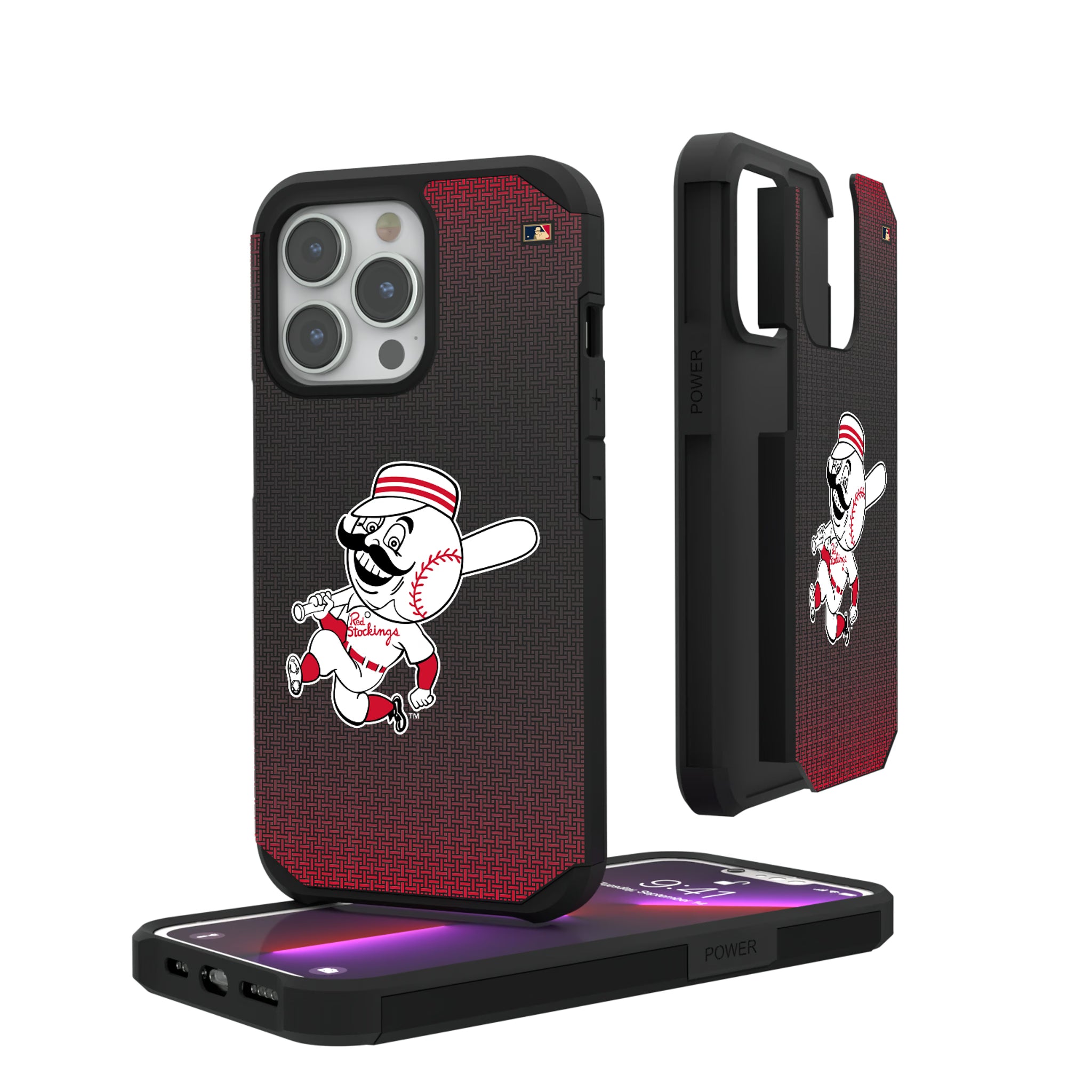Cincinnati Reds 1953-1967 - Cooperstown Collection Linen iPhone Rugged Phone Case for Apple iPhone#Device_iPhone 13 Pro