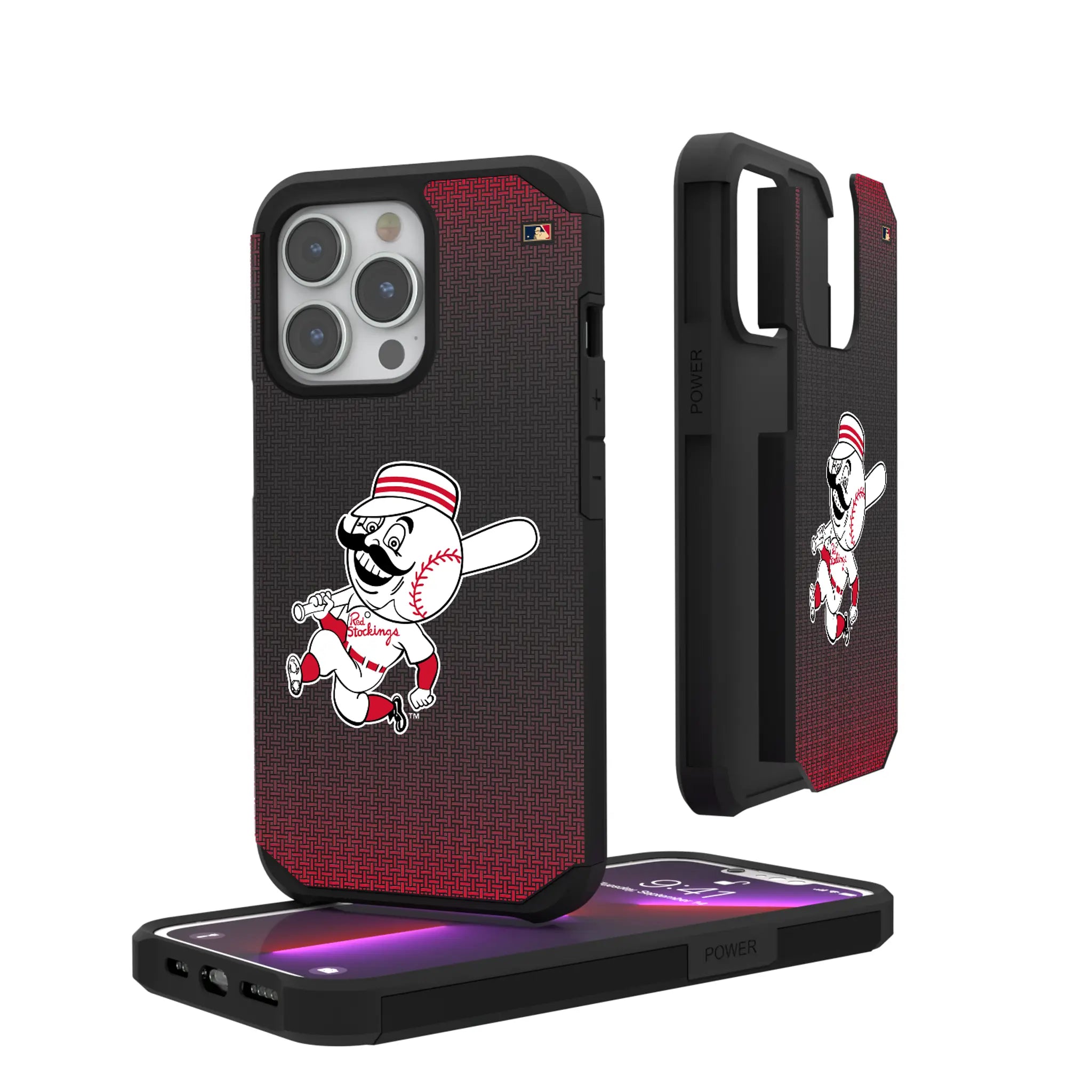 Cincinnati Reds 1953-1967 - Cooperstown Collection Linen iPhone Rugged Phone Case for Apple iPhone
