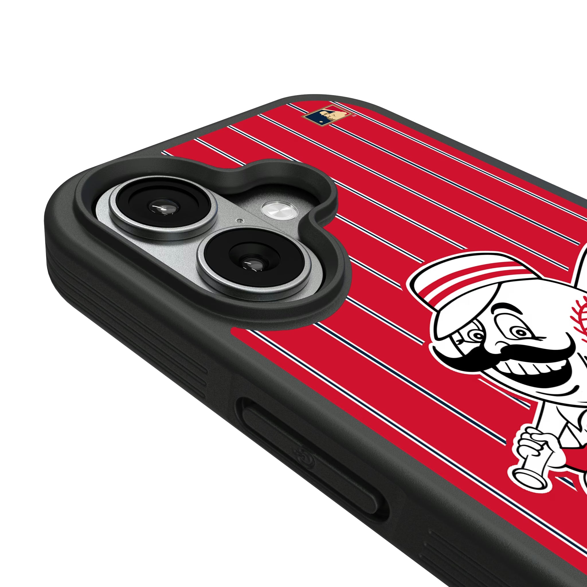 Cincinnati Reds 1953-1967 - Cooperstown Collection Pinstripe iPhone Bump Phone Case for Apple iPhone - Detail#Device_iPhone 17