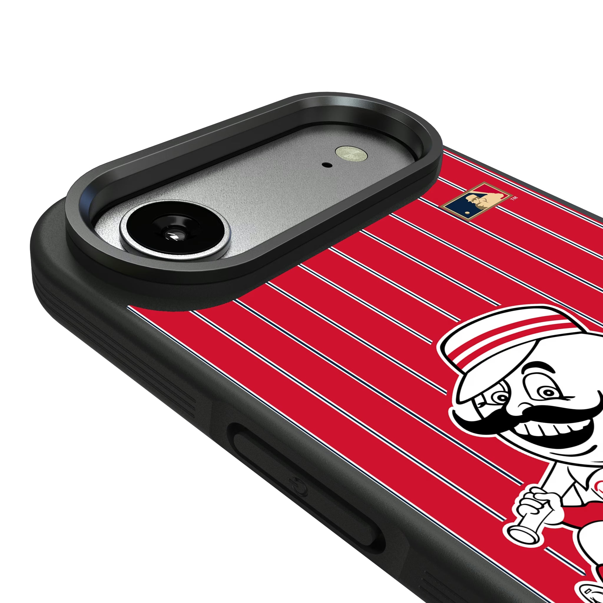 Cincinnati Reds 1953-1967 - Cooperstown Collection Pinstripe iPhone Bump Phone Case for Apple iPhone - Detail#Device_iPhone Air