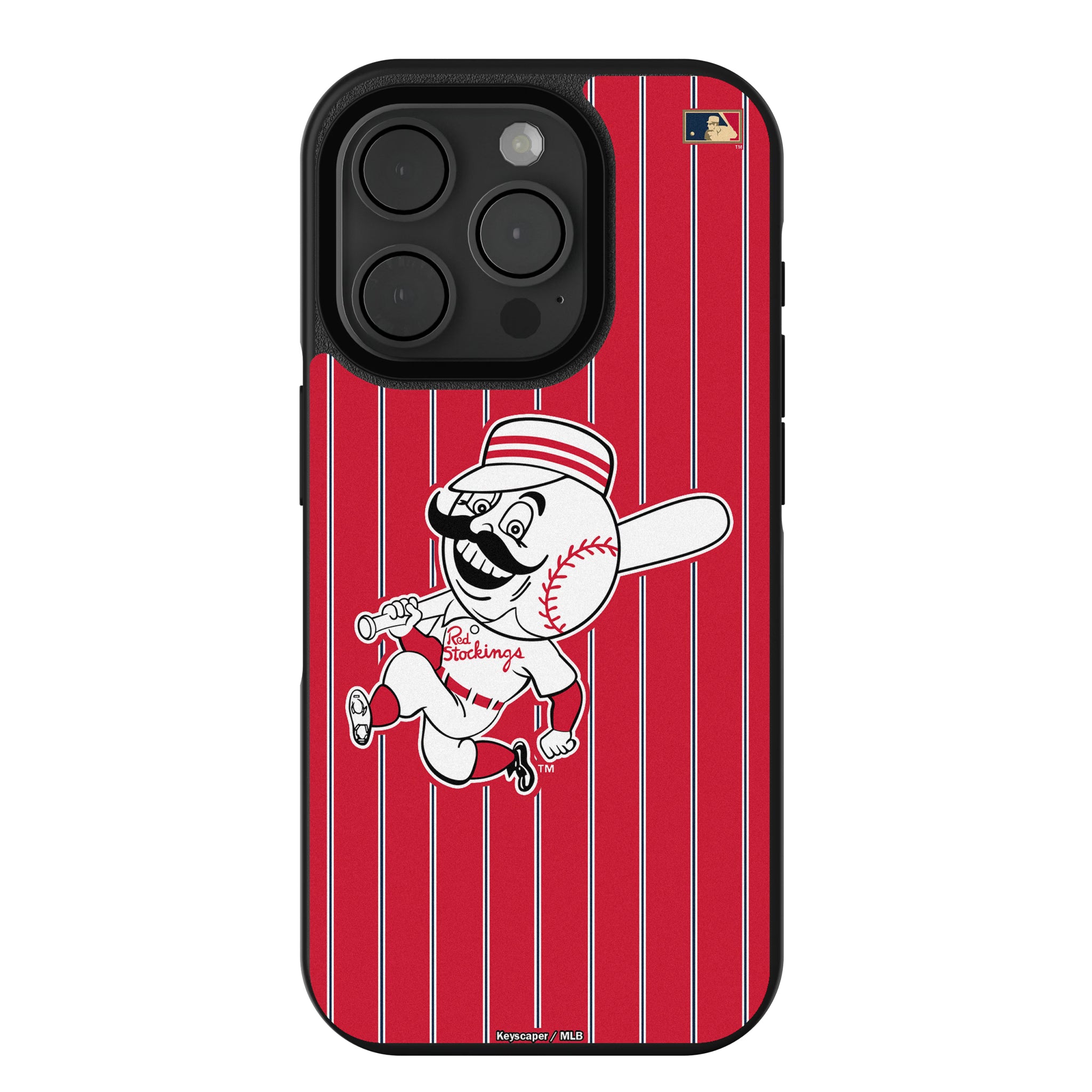 Cincinnati Reds 1953-1967 - Cooperstown Collection Pinstripe iPhone Bump Phone Case for Apple iPhone