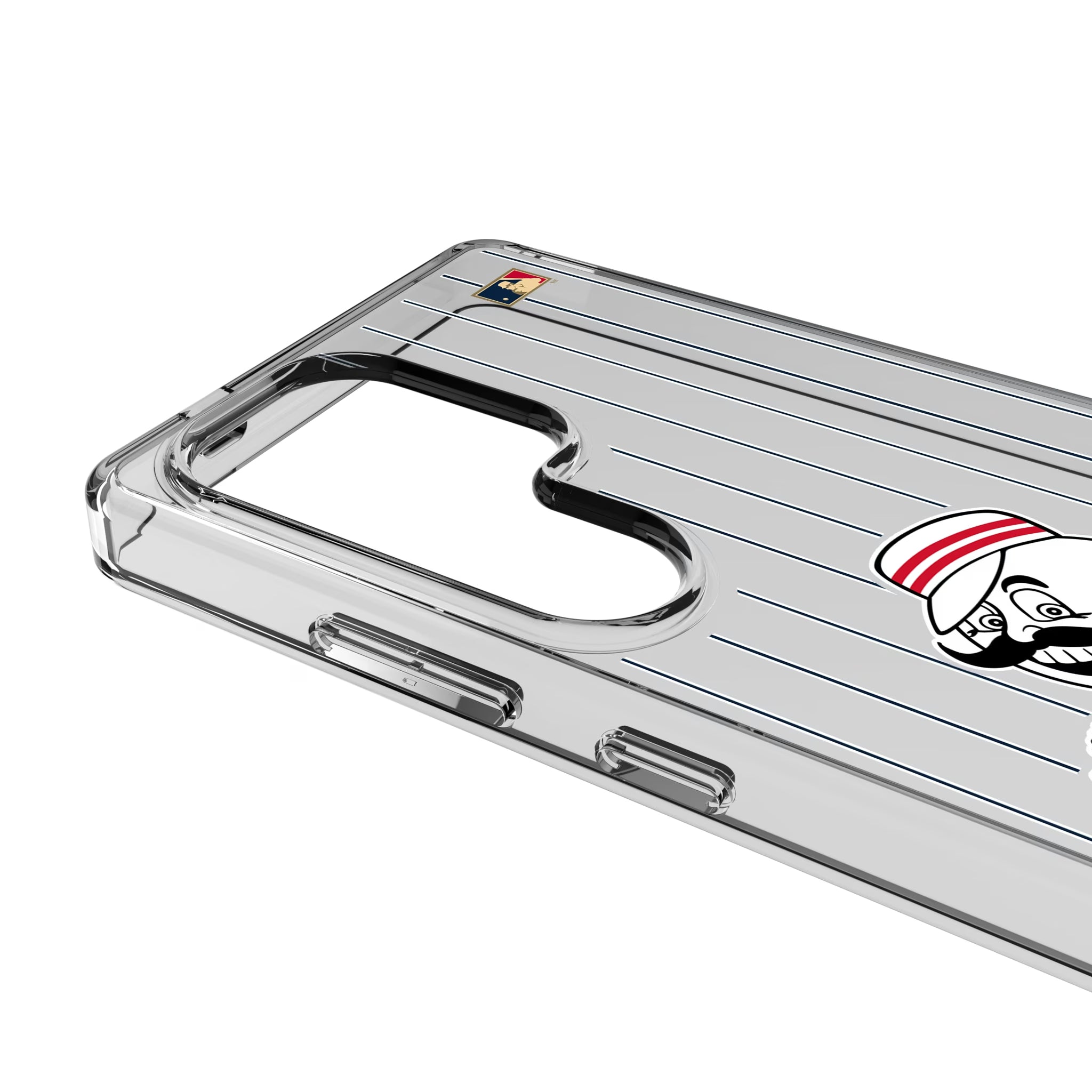 Cincinnati Reds 1953-1967 - Cooperstown Collection Pinstripe Galaxy Clear Phone Case for Samsung Galaxy - Detail