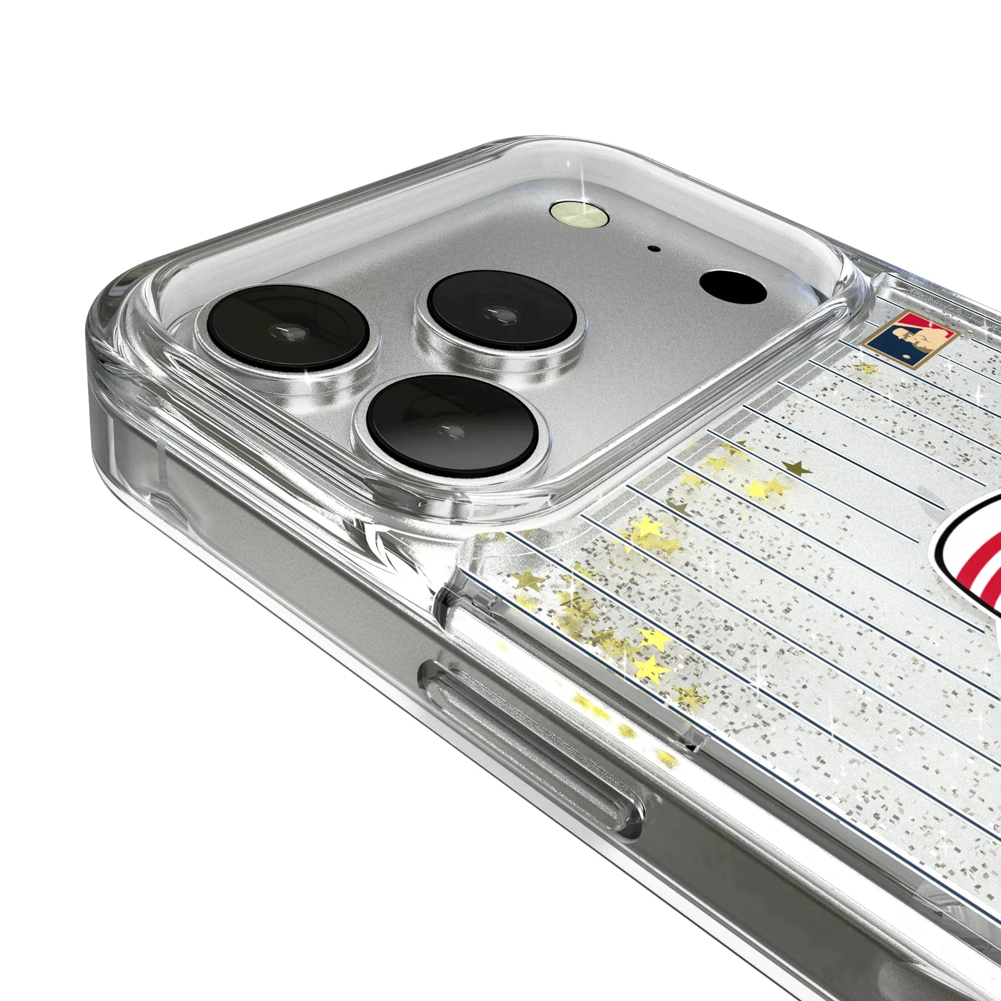 Cincinnati Reds 1953-1967 - Cooperstown Collection Pinstripe iPhone Glitter Phone Case for Apple iPhone - Detail