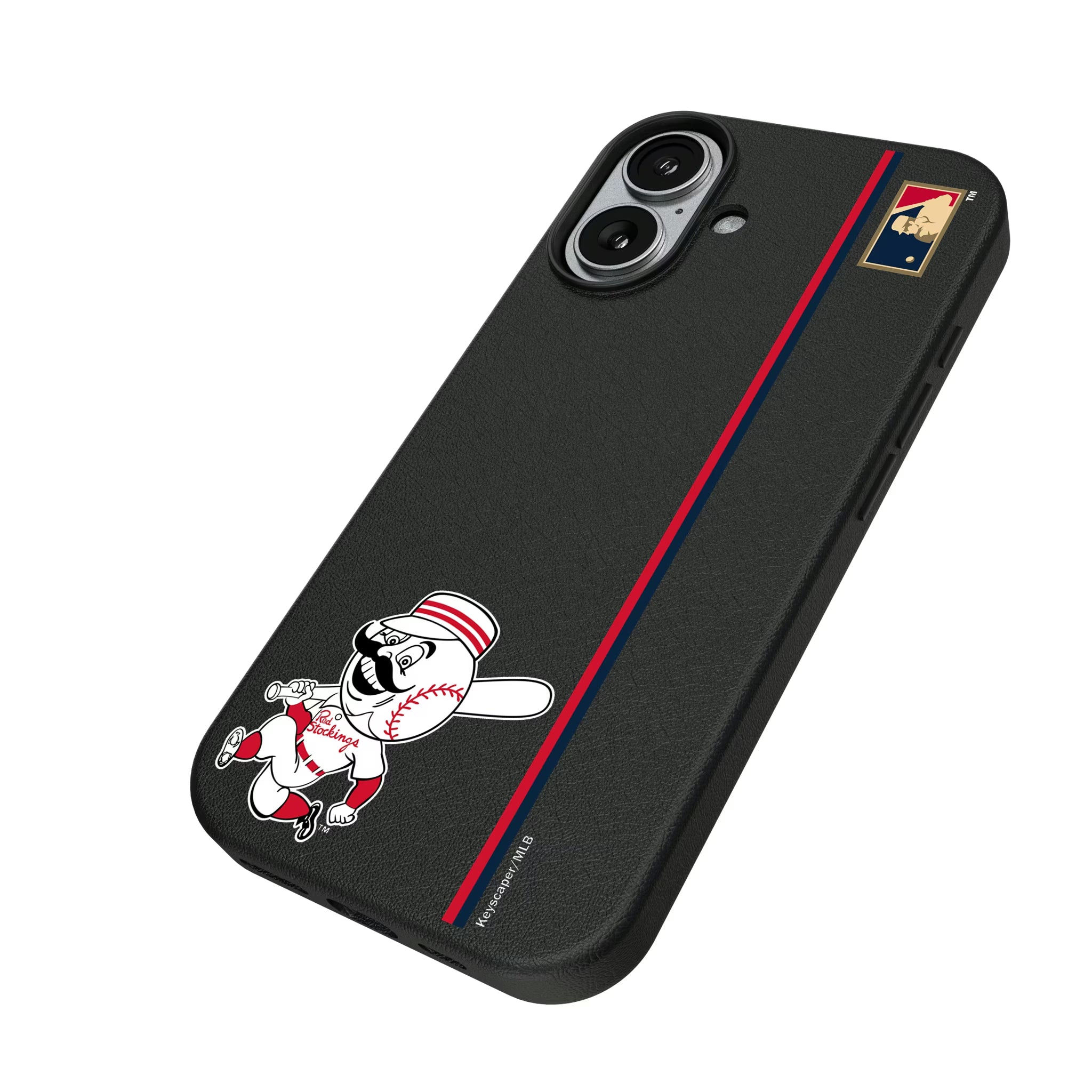 Cincinnati Reds 1953-1967 - Cooperstown Collection Sidebar iPhone MagSafe Compatible Phone Case for Apple iPhone - Isometric View#Device_iPhone 17