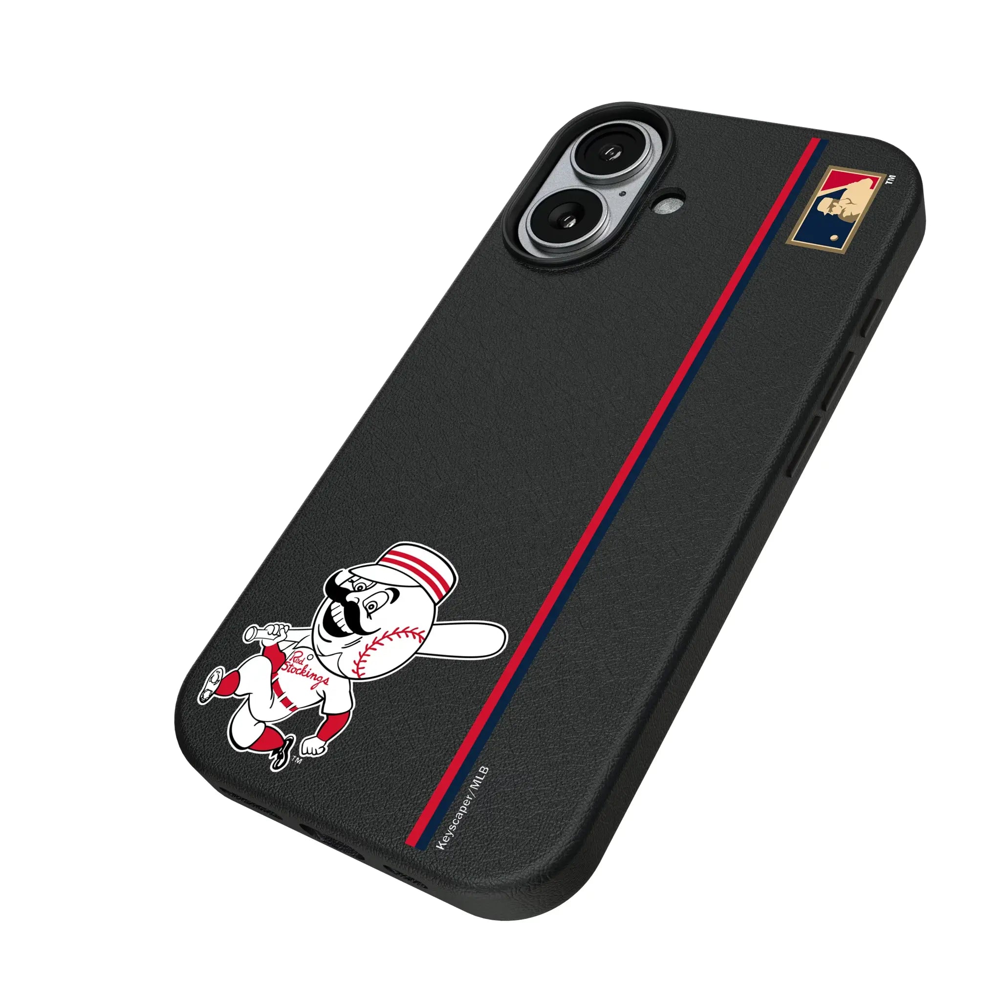 Cincinnati Reds 1953-1967 - Cooperstown Collection Sidebar iPhone MagSafe Compatible Phone Case for Apple iPhone - Isometric View#Device_iPhone 17