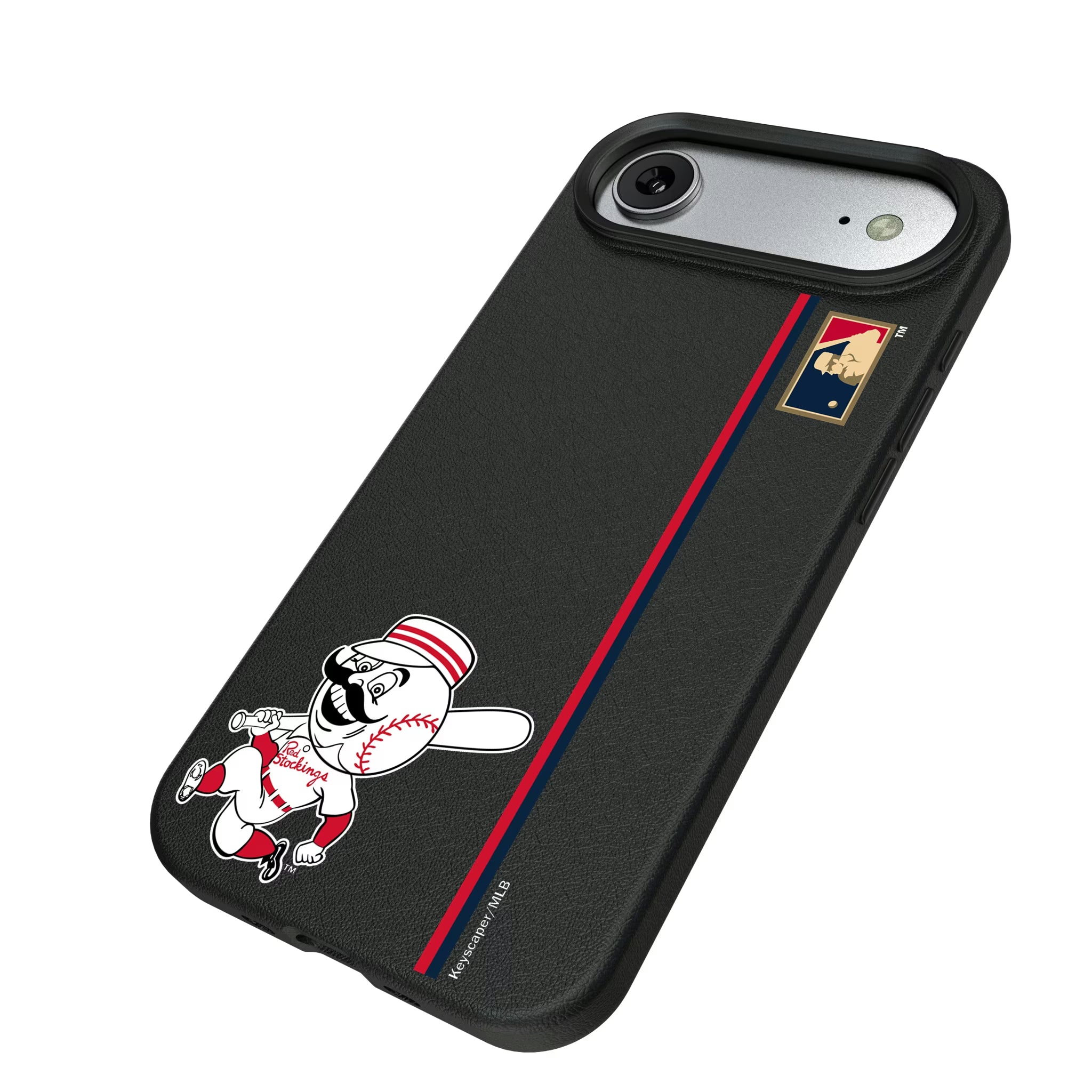 Cincinnati Reds 1953-1967 - Cooperstown Collection Sidebar iPhone MagSafe Compatible Phone Case for Apple iPhone - Isometric View#Device_iPhone Air