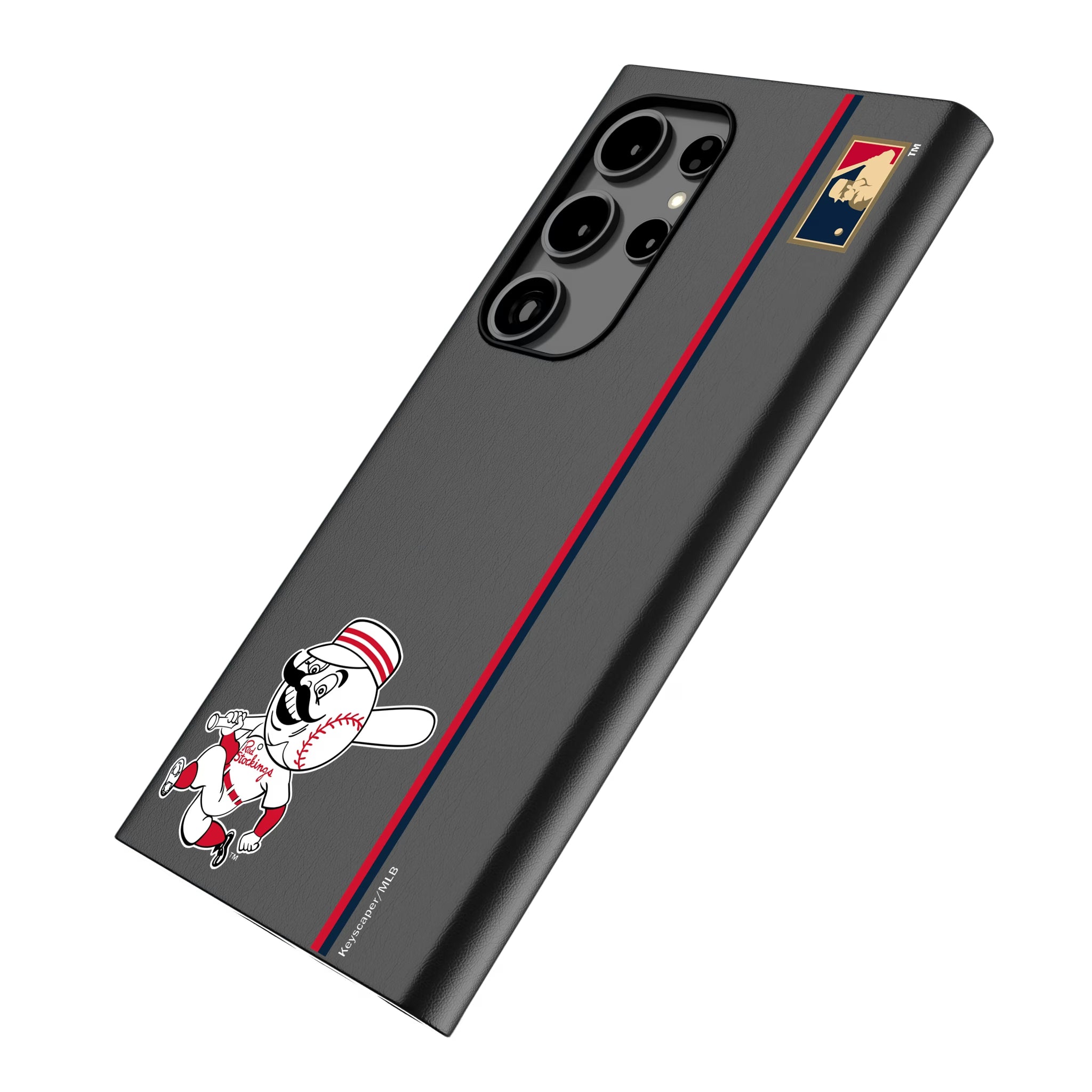Cincinnati Reds 1953-1967 - Cooperstown Collection Sidebar Galaxy MagSafe Compatible Phone Case for Samsung Galaxy - Isometric View