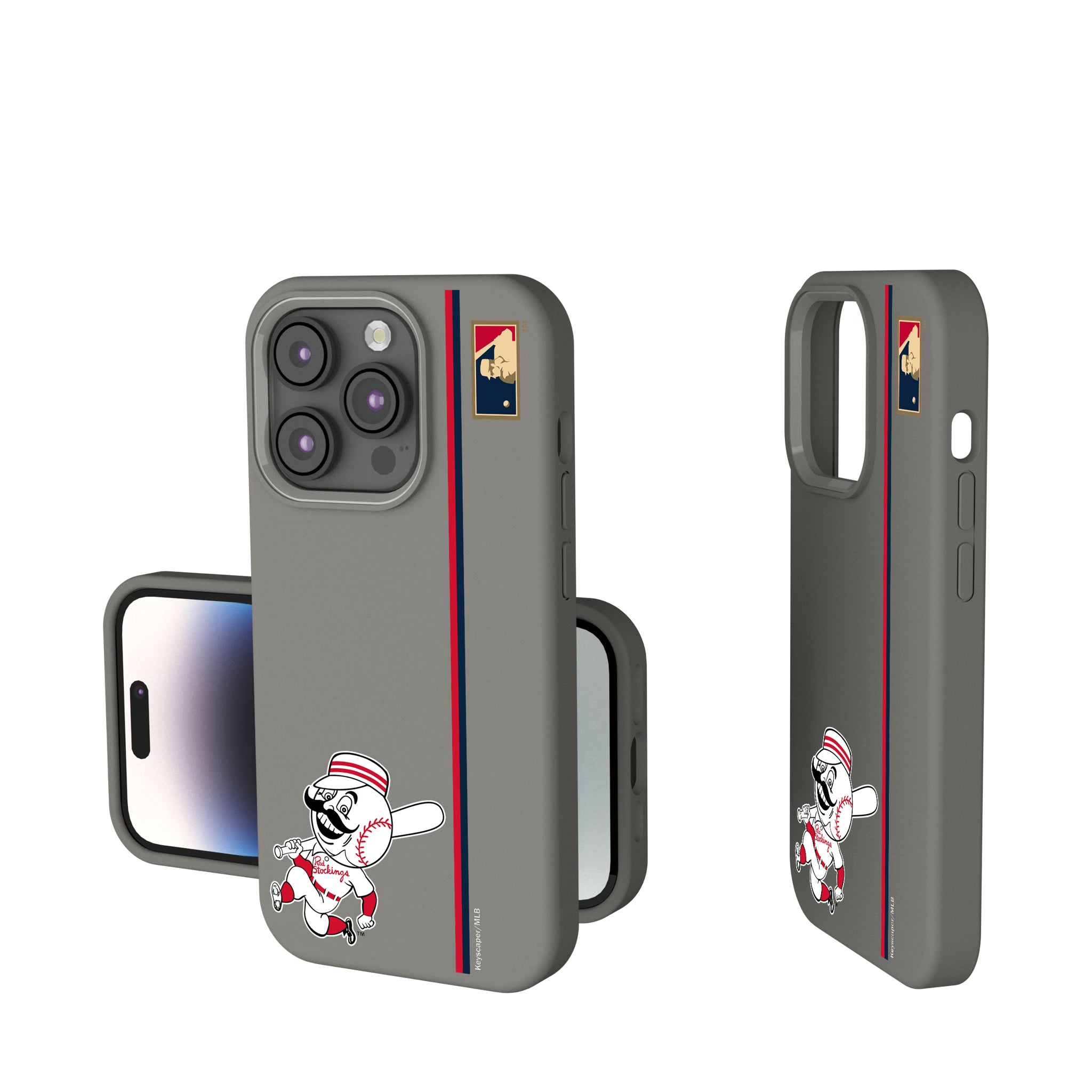 Cincinnati Reds 1953-1967 - Cooperstown Collection Sidebar iPhone Soft Touch Phone Case for Apple iPhone