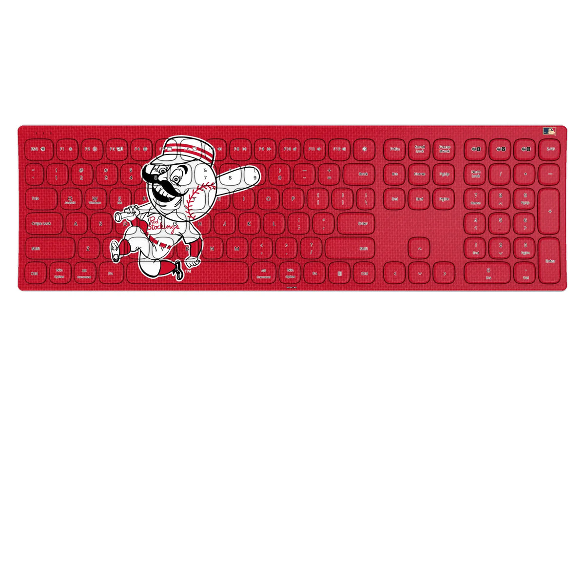 Cincinnati Reds 1953-1967 - Cooperstown Collection Solid KKB605 Curved Wireless Keyboard