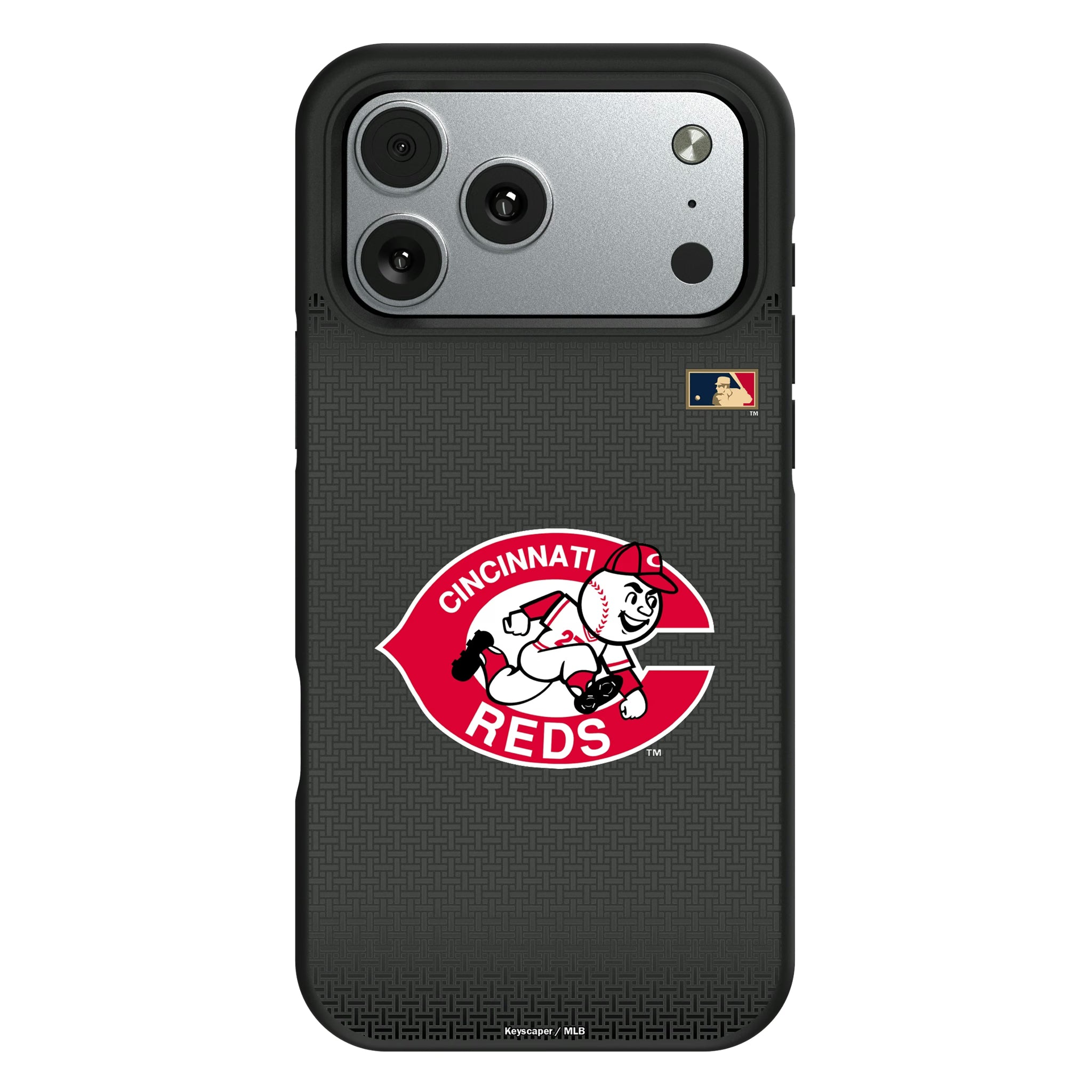 Cincinnati Reds 1974-1992 - Cooperstown Collection Linen iPhone Bump Phone Case for Apple iPhone#Device_iPhone 17 Pro Max
